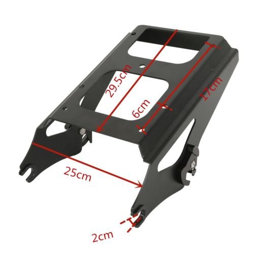 XFMT 4-Point Docking Hardware Kit & 2-Up Tour Pack Luggage Rack for Harley Touring Models 2009-2013 | Heavy-Duty Motorcycle Cargo Carrier for Long Rides & Road Trips
