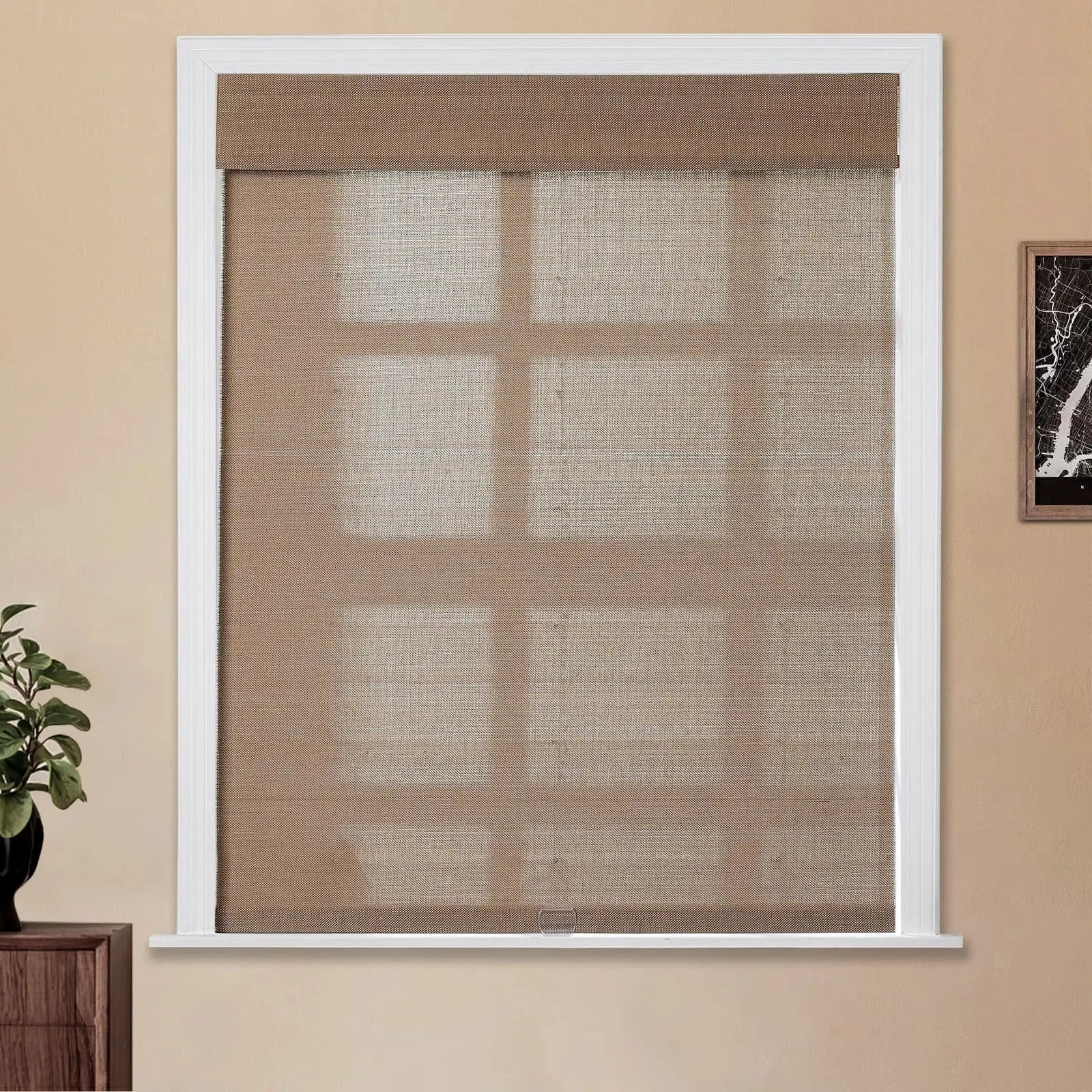Natural Woven Bamboo Window Shade - Handmade Teak Wood Blinds for Privacy & Sun Protection - Perfect for Living Room, Bedroom, and Patio Decor