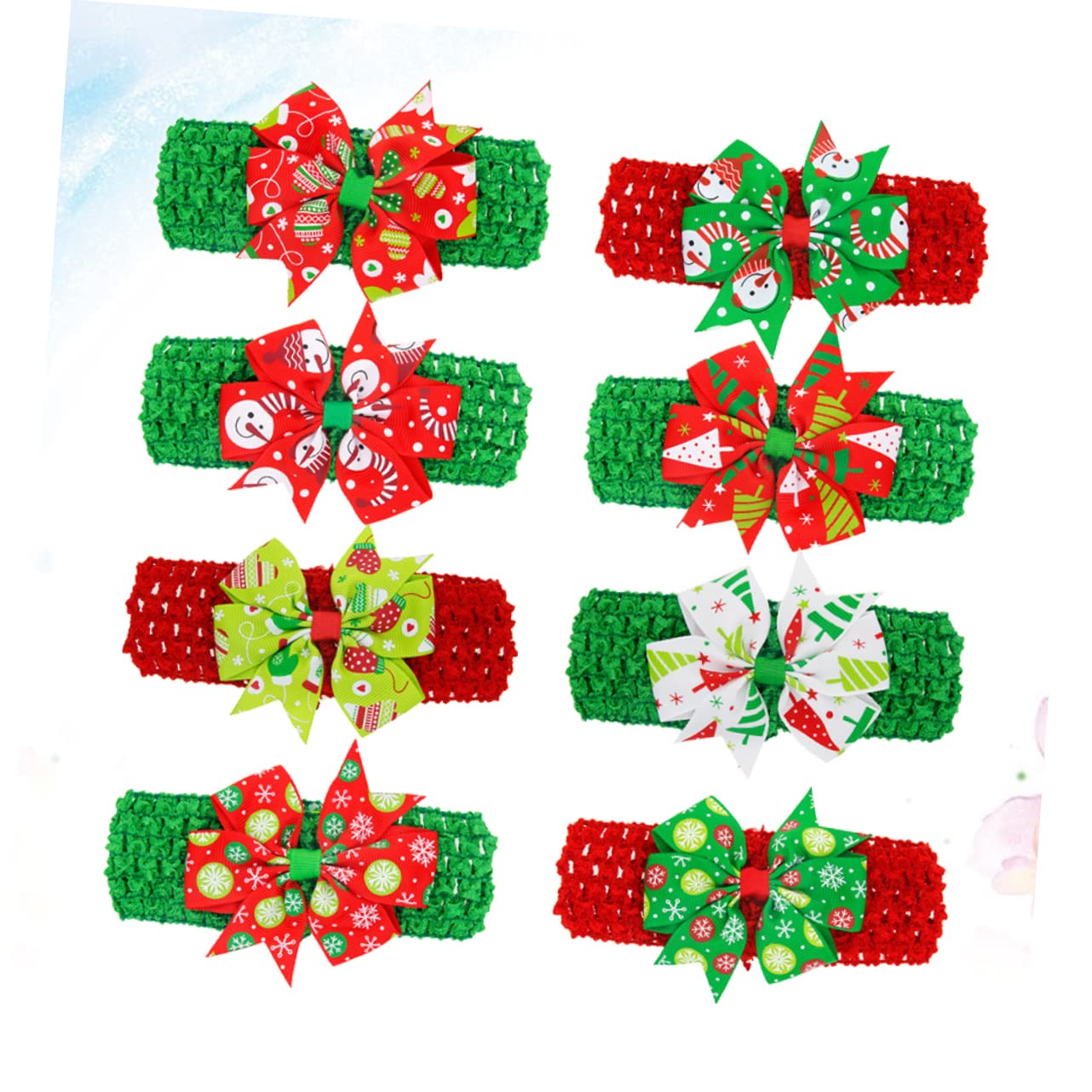 24 Pcs Kids Hair Bows & Headbands - Cute Hair Accessories for Girls, Christmas Party Favors, Birthday Gifts - Perfect for Holidays, School & Special Occasions