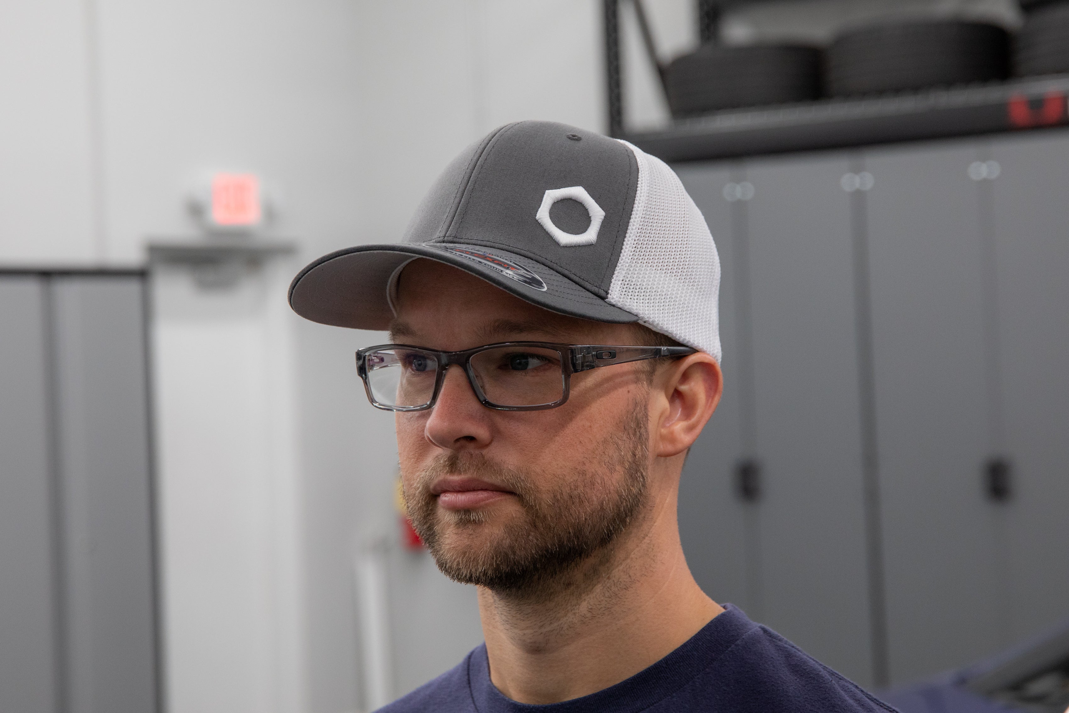 Obsessed Garage Raised Hex Hat Flexfit - Premium Adjustable Baseball Cap for Men & Women - Perfect for Outdoor Activities, Sports, and Casual Wear