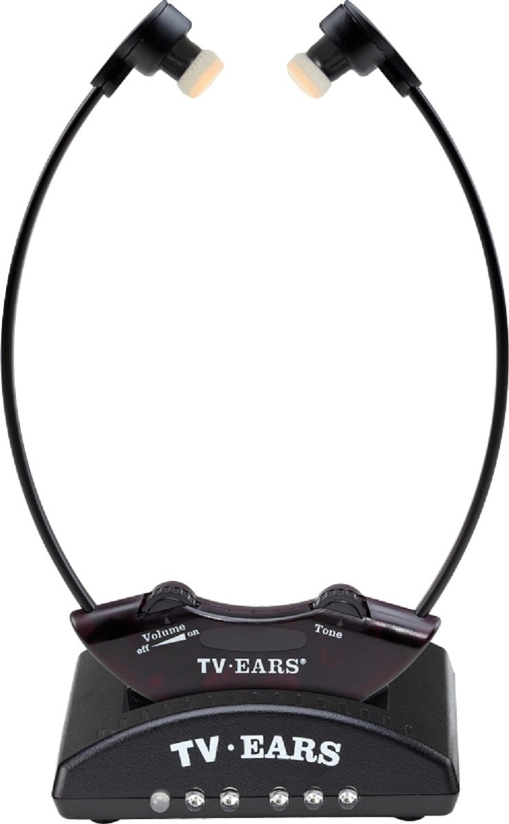 TV EARS 330-0123 Wireless TV Headphones for Seniors - 2.3GHz Digital Wireless Headset System with Clear Sound (Black) - Perfect for Hearing Impaired & Late Night TV Watching
