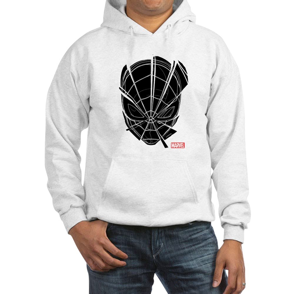 Spider-Man Black Mask Hooded Sweatshirt | Marvel Superhero Pullover | Men's Graphic Hoodie for Cosplay & Casual Wear