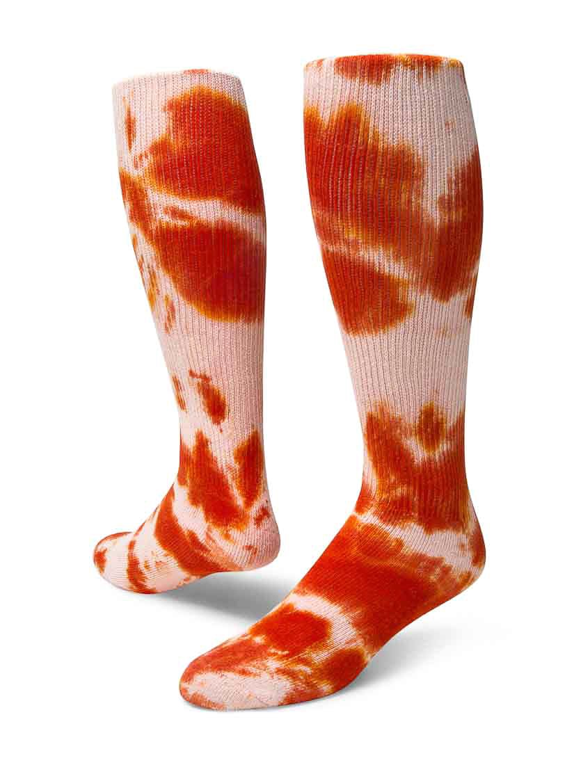 Vibrant Red Lion Tie-Dye Socks for Men & Women - Funky Pattern Crew Socks - Perfect for Yoga, Gym, or Casual Wear