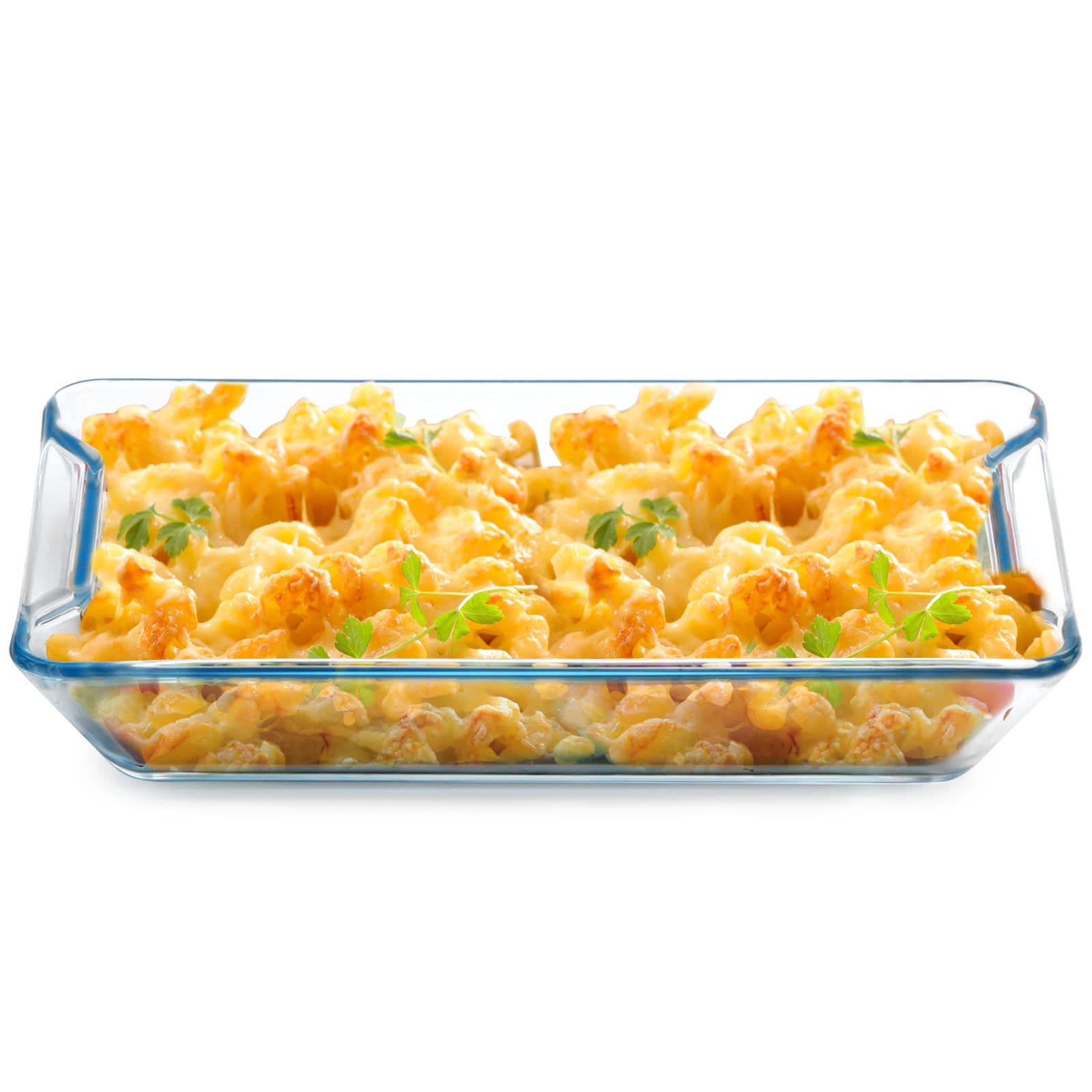 1QT Mini Glass Baking Dishes - 9.5x6.1x1.7 Inch Rectangular Baking Pan | Oven, Freezer & Microwave Safe | Perfect for Casseroles, Brownies & Meal Prep