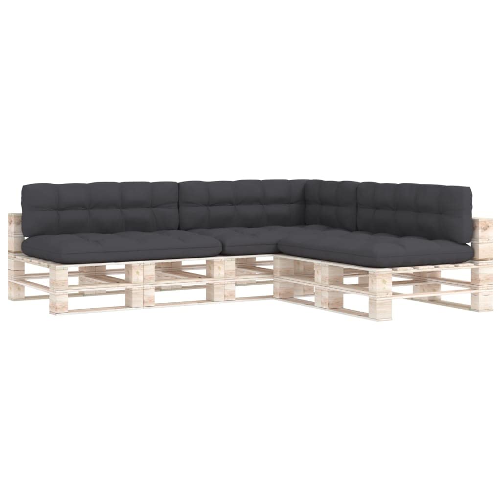 FAMIROSA 7-Piece Pallet Sofa Cushion Set - Outdoor/Indoor Garden Furniture Seat & Back Cushions - Anthracite Gray - Perfect for Patio, Deck, Porch & Living Room Comfort