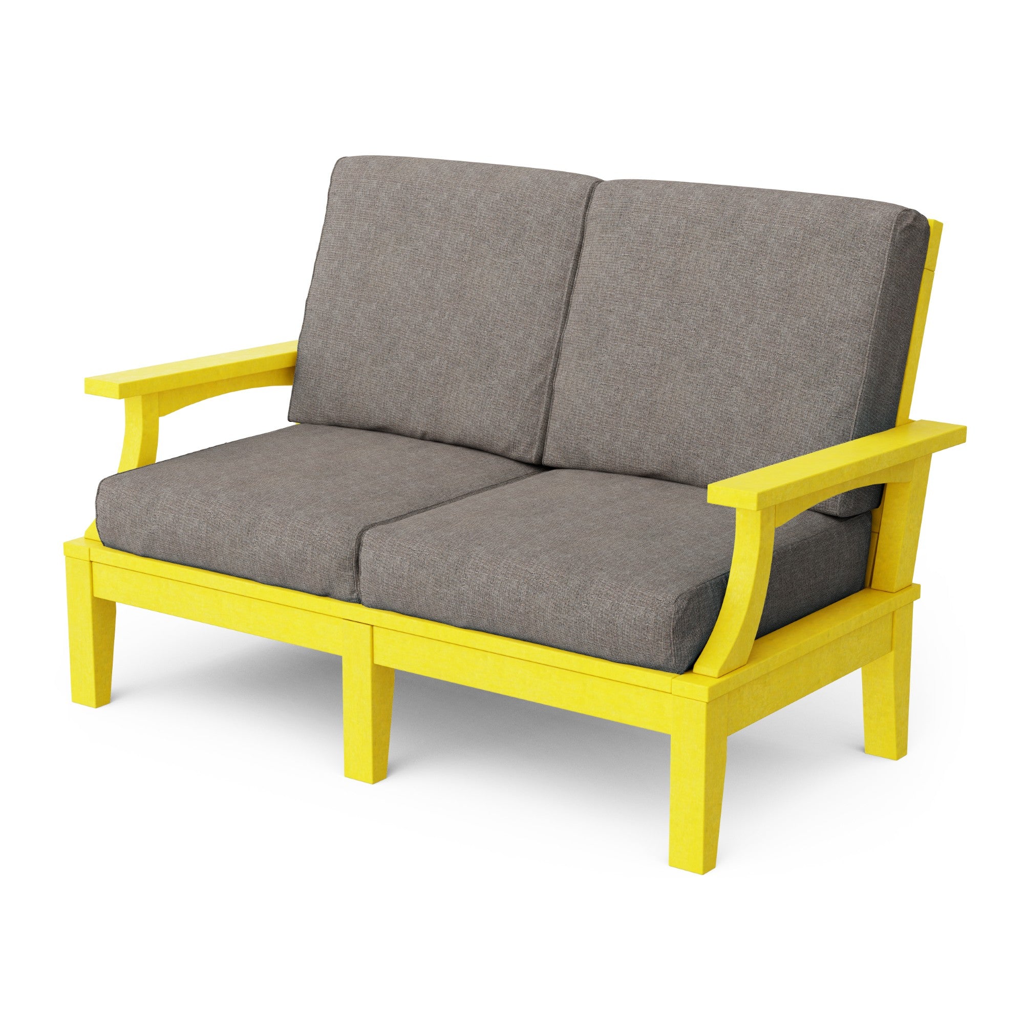 Heritage Deep Seating Love Seat Cushioned Sofa - Outdoor Patio Furniture for Garden, Poolside & Backyard Relaxation