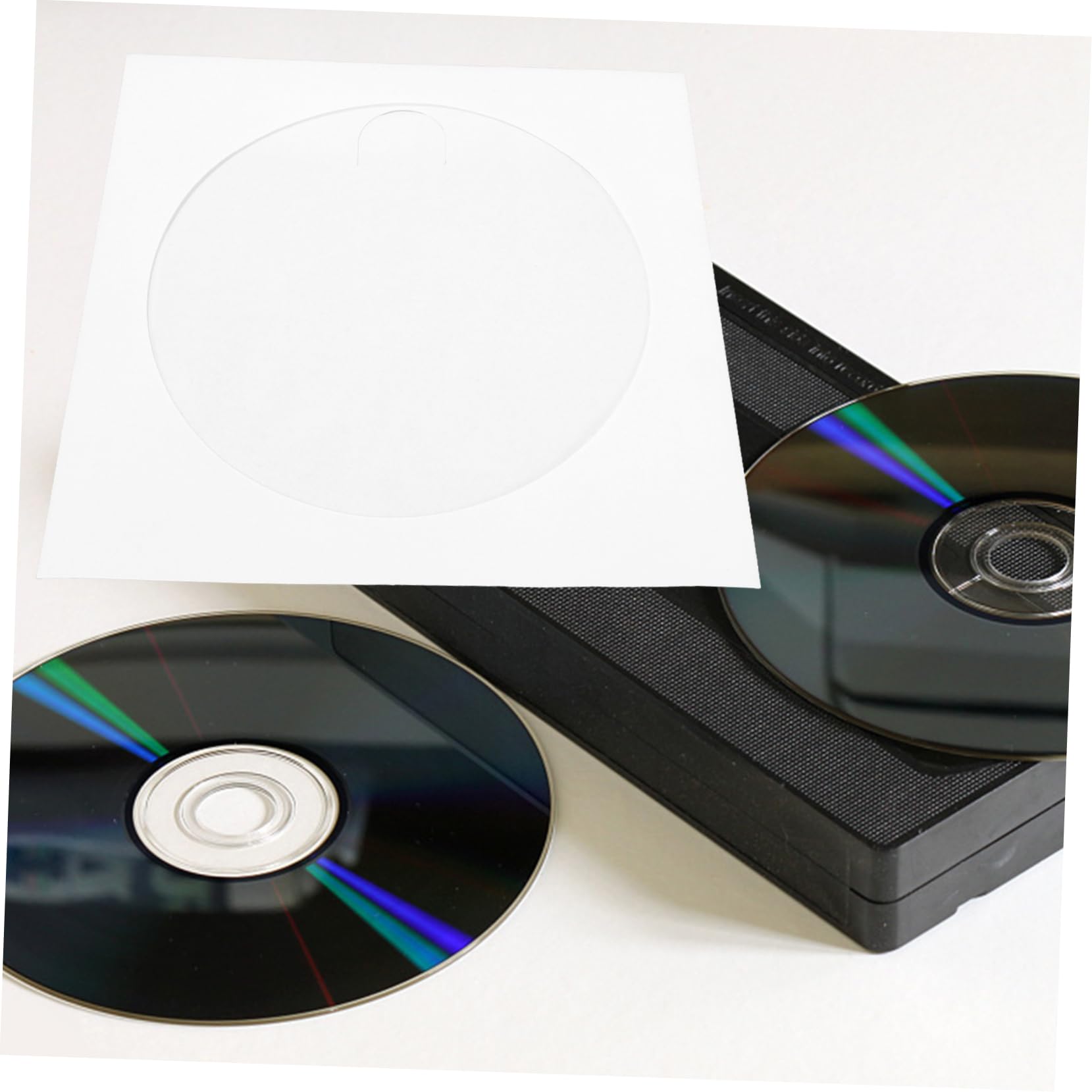 Veemoon 100pcs DVD Paper Sleeves - Eco-Friendly Storage Cases & Organizers for DVDs, CDs, Blu-rays - Perfect for Home, Office & Media Collection Organization