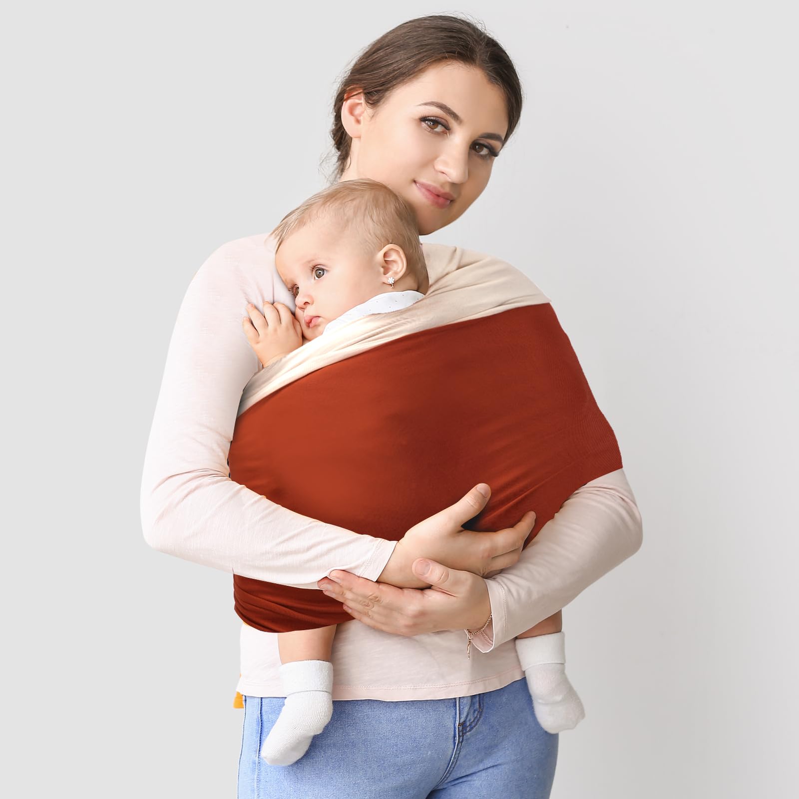 Baby Wrap Carrier - Lightweight & Ultra Soft Unisex Sling for Newborns & Toddlers | Hands-Free Infant Carrier for Breastfeeding, Shopping & Outdoor Activities