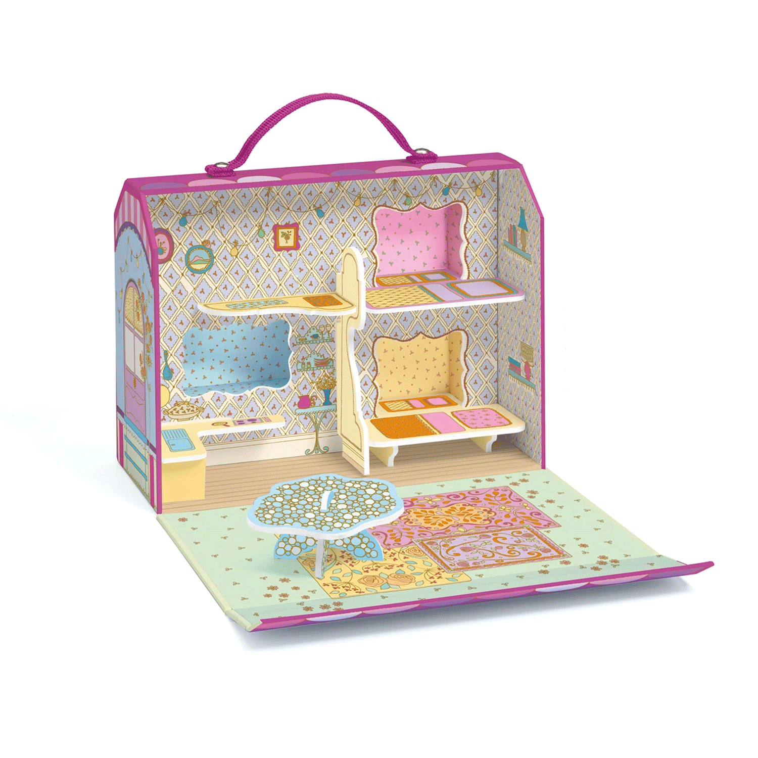 Bluchka & Indie Tinyly Doll Play House - Miniature Dollhouse for Kids Pretend Play, Collectible Toy for Ages 3+ | Perfect for Birthday Gifts, Room Decor & Imaginative Playtime