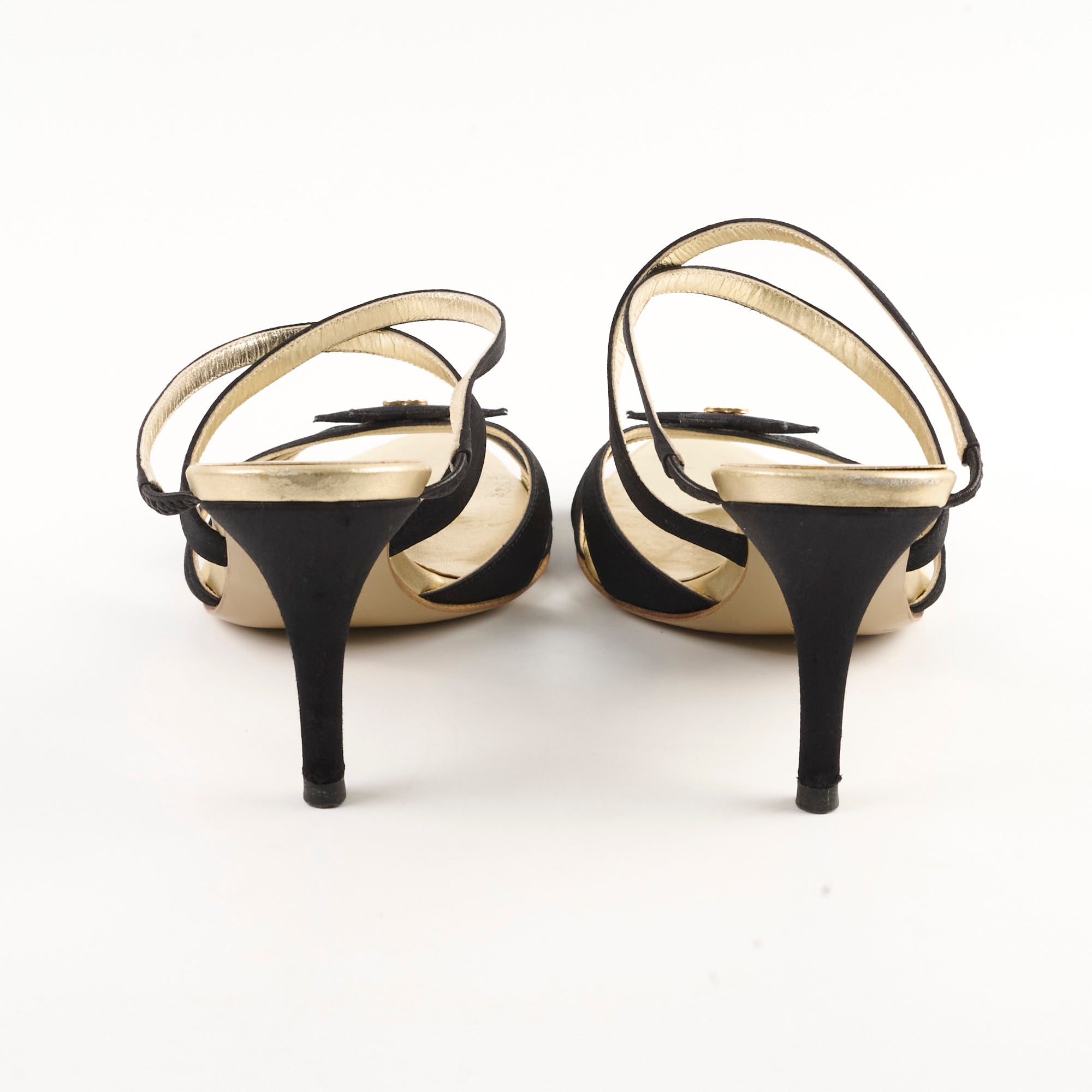 Chanel Star Gold & Black High Heels for Women - Size 38 (US 8) - Luxury Designer Pumps for Evening Parties & Special Occasions