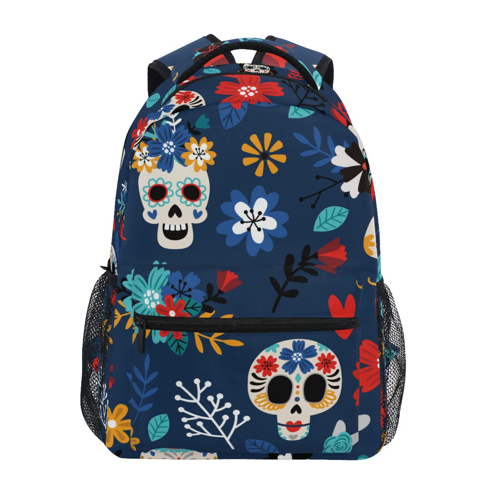 Eyanle Skull Backpack for School - Cute Unisex Bookbag for Kids, Teens, Boys & Girls - Durable Elementary Backpack for Travel, Camping, Hiking & Everyday Use