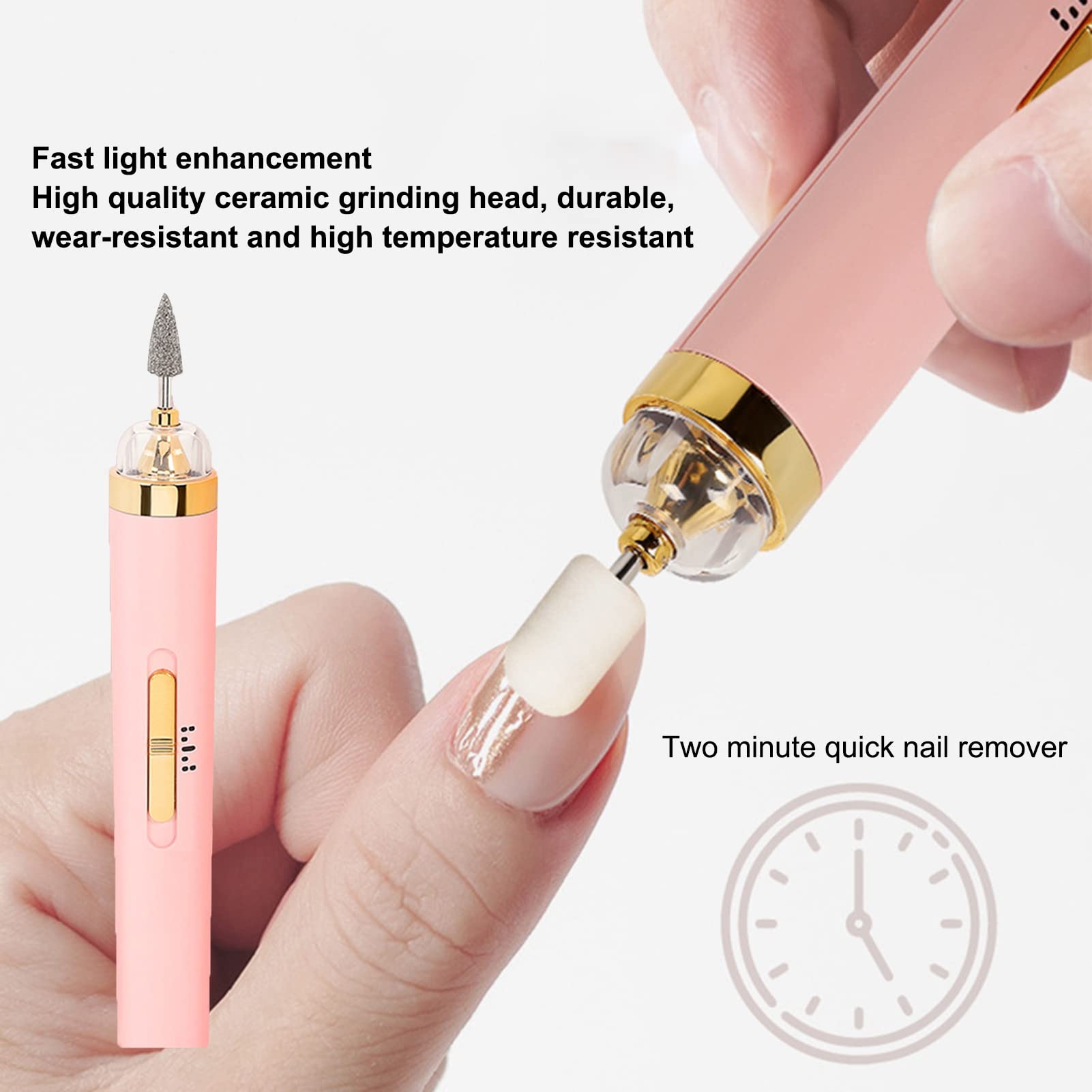 Remorui Electric Nail Drill Kit - Low Noise, Adjustable Speed Manicure Pedicure Tool for Callus Removal & Nail Grinding - Perfect for Home & Salon Nail Care