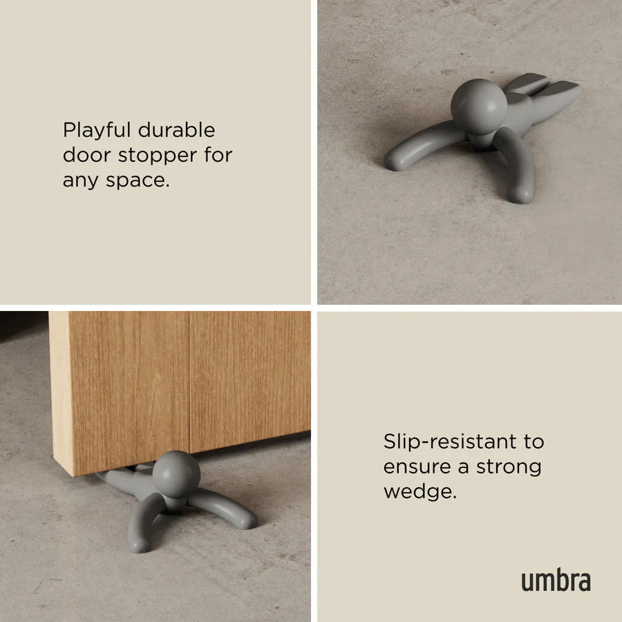 Premium Charcoal Door Stopper - Heavy Duty Door Stop Wedge for Home & Office - Non-Slip Door Holder for Hardwood Floors & Carpets - Perfect for Bedrooms, Living Rooms & Offices