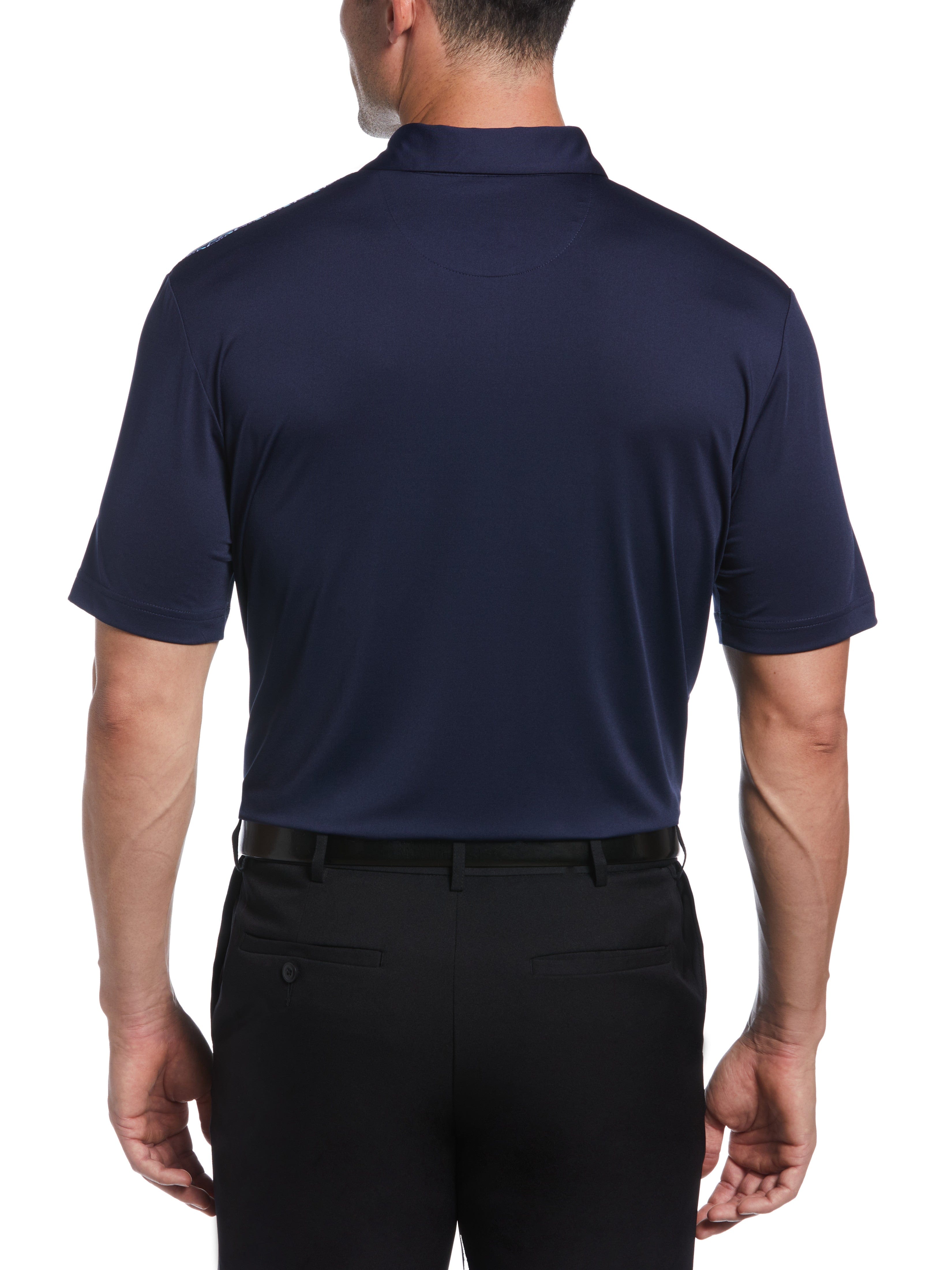 Men's Stylish Geo Gradient Print Golf Polo Shirt - Breathable & Comfortable for Casual Wear, Golfing & Outdoor Activities