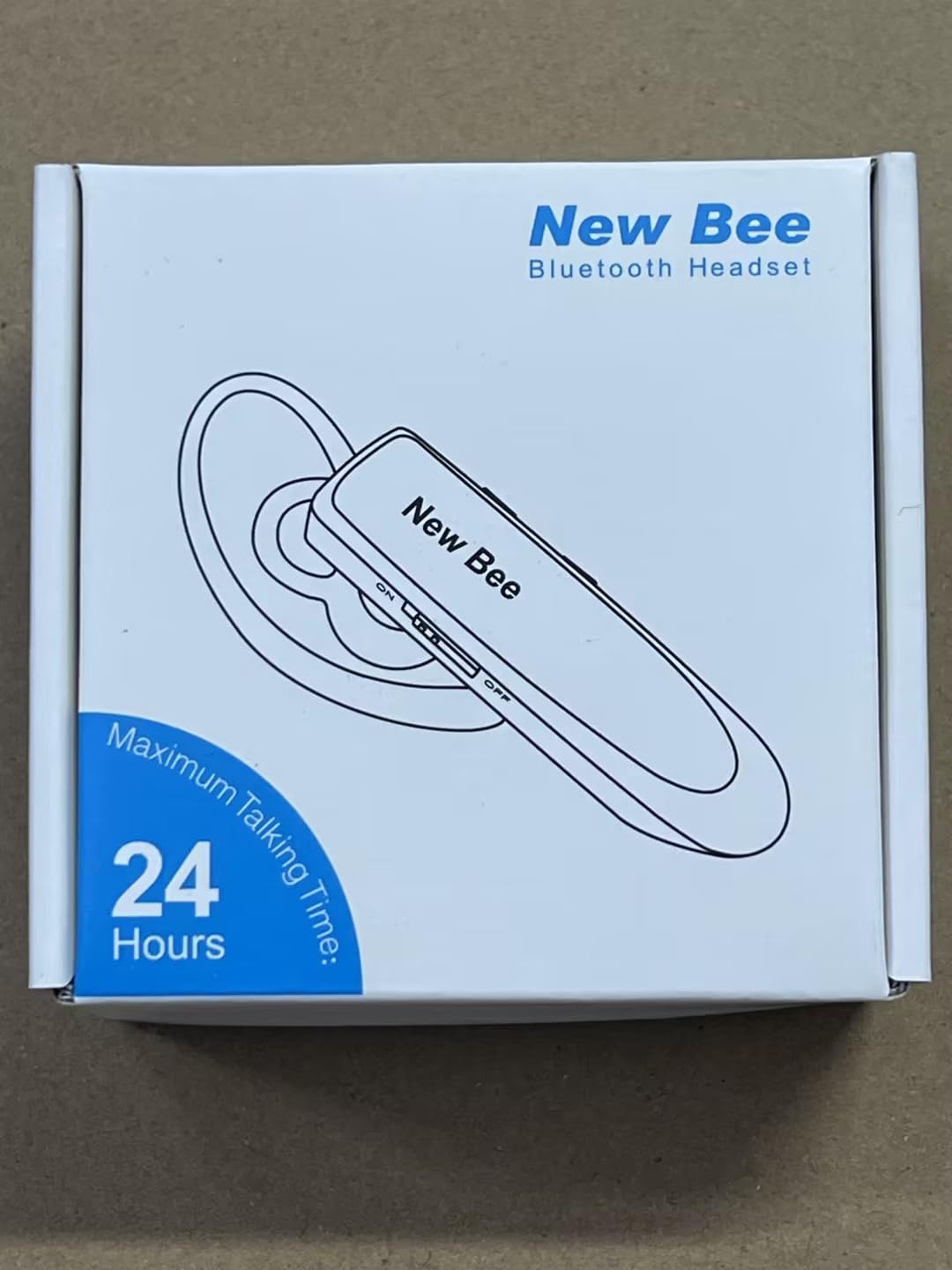 Wireless Bluetooth Earpiece with Clear Voice Capture - Hands-Free In-Ear Headset for iPhone, Samsung, Huawei, HTC & Sony - Perfect for Calls, Music & Office Work