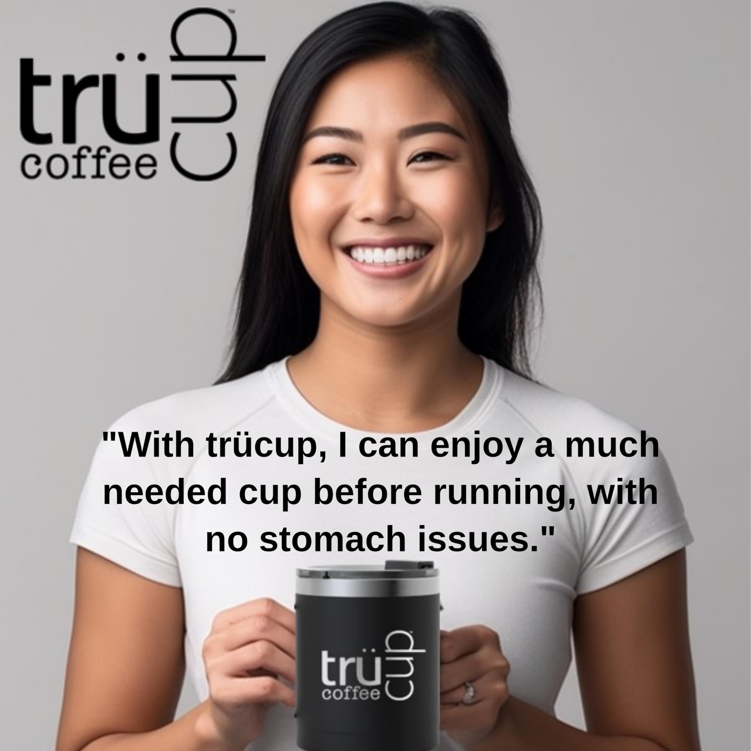 Trücup Low Acid Ground Coffee - Dark Roast, 32 Oz, 60% Less Acid, Stomach-Friendly & Antioxidant-Rich | Smooth Flavor for Sensitive Stomachs | Perfect for Morning Brew, Office Use & Gift Giving