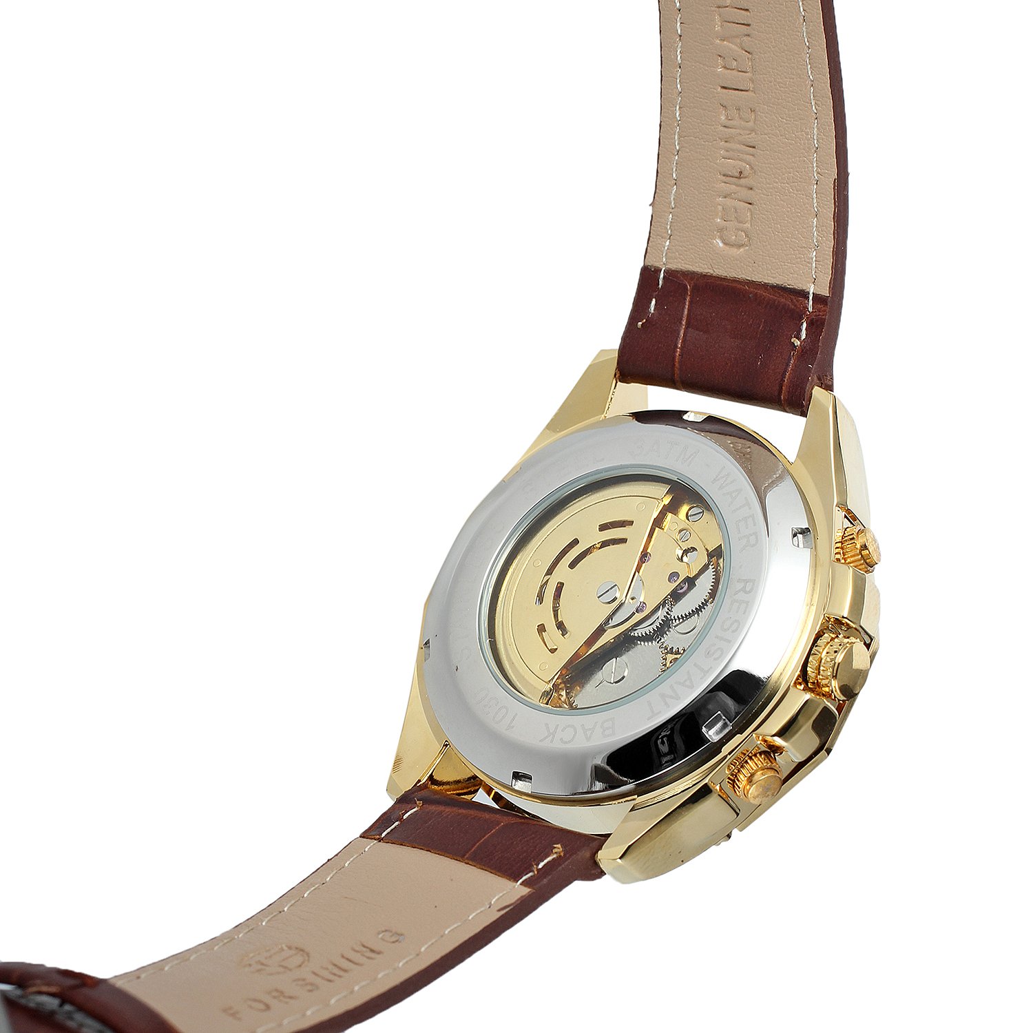 FORSINING Men's Skeleton Automatic Mechanical Watch with Genuine Leather Strap - Stylish Dress Watch for Business, Formal Occasions & Everyday Wear