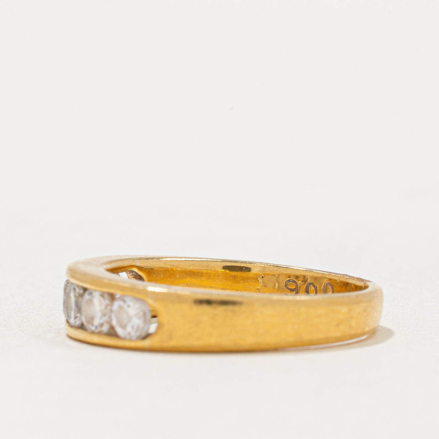 Six Stone Channel Set Diamond Band Ring | 0.66ctw (0.66 Carat Total Weight) | Size 6.5 | Wedding, Engagement, Anniversary Jewelry Gift for Women