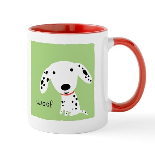 White/Red Inside - Dalmatian Woof Mug