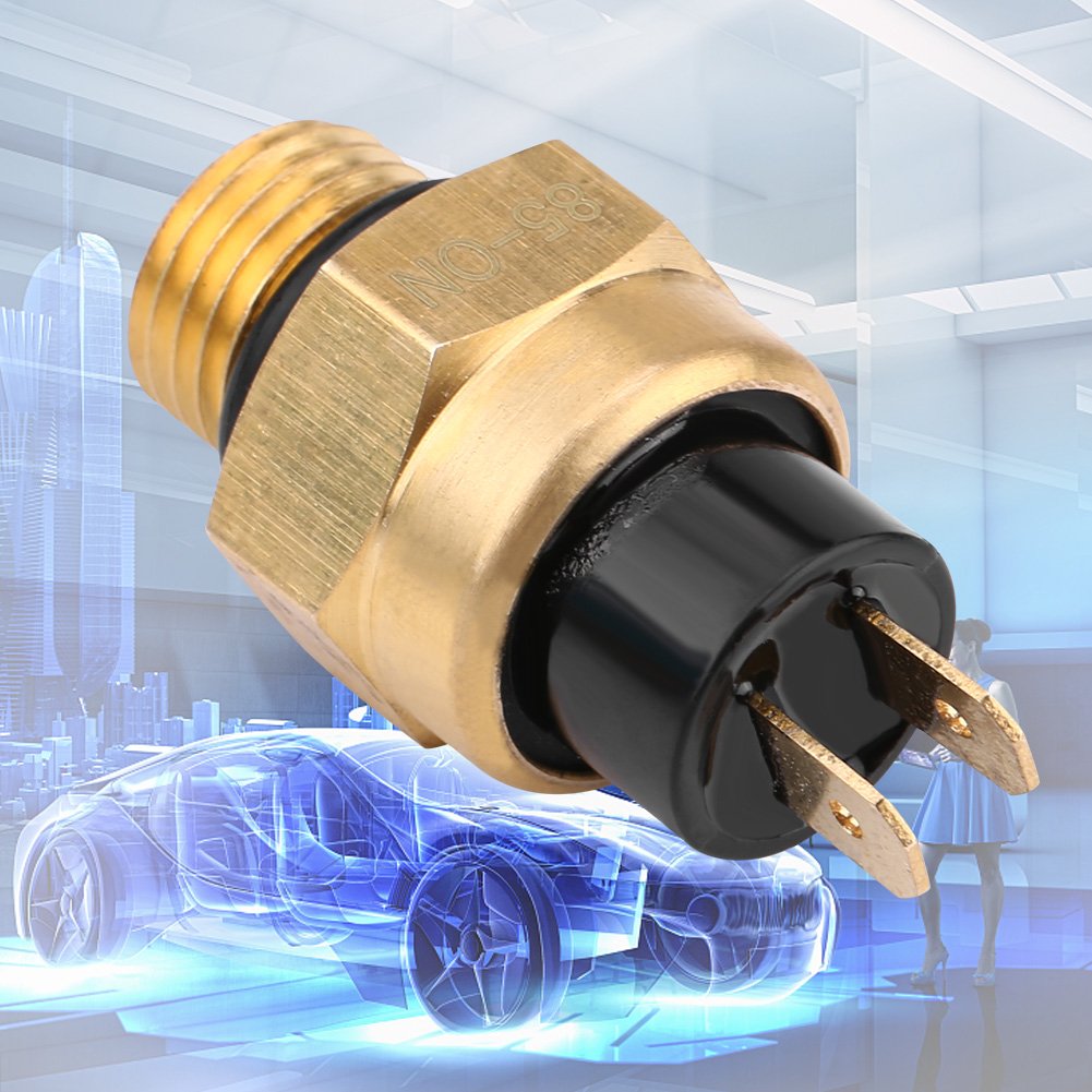 High-Quality Copper Fan Temperature Switch & Thermostat (0010033661) for 2-Stroke & 4-Stroke Engines - Perfect for Cooling Systems in Motorcycles, ATVs, and Small Engines