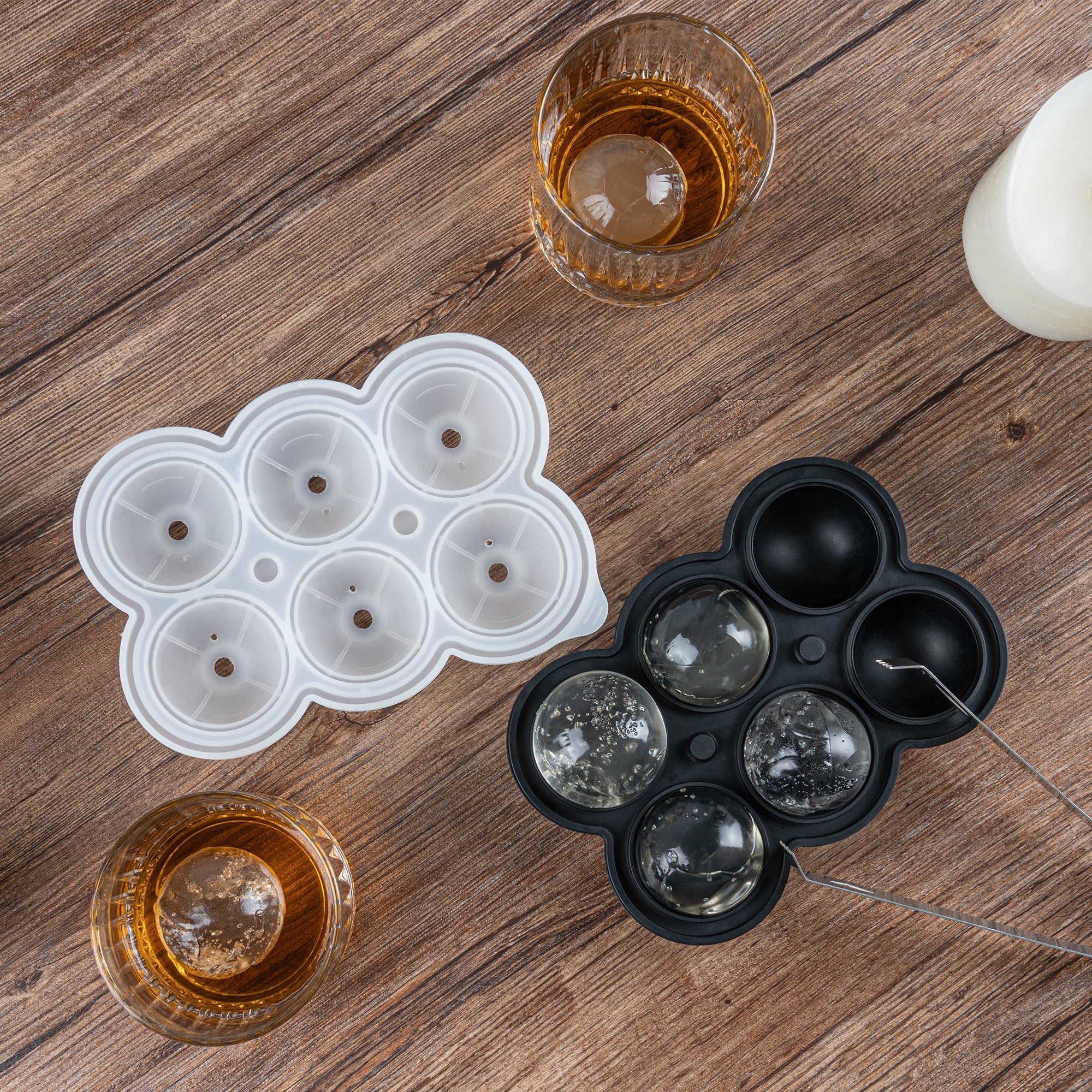 Premium Black Silicone Ice Cube Tray - 1.75