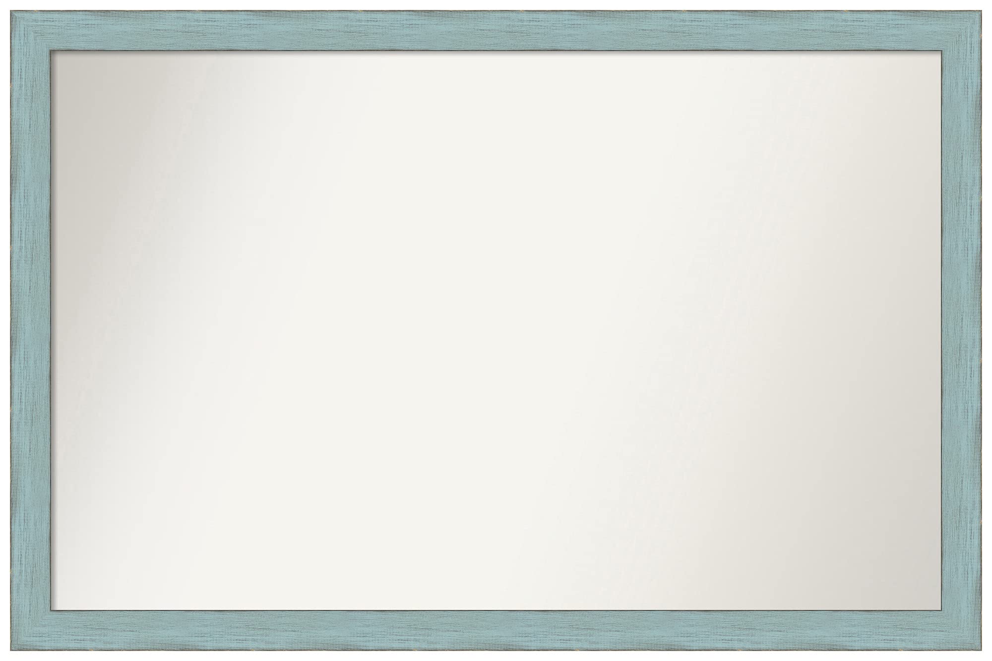Amanti Art Sky Blue Rustic Non-Beveled Wall Mirror - 23.25 x 35.25 Inches (Custom Sizes Available) - Perfect for Bathroom, Bedroom & Entryway Décor
