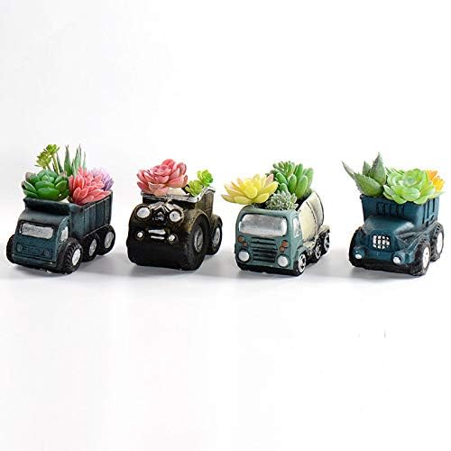Concrete Flower Pot Silicone Molds - Mini Car Shaped Plant Molds for DIY Home Garden Decor | Perfect for Succulents, Herbs & Small Plants