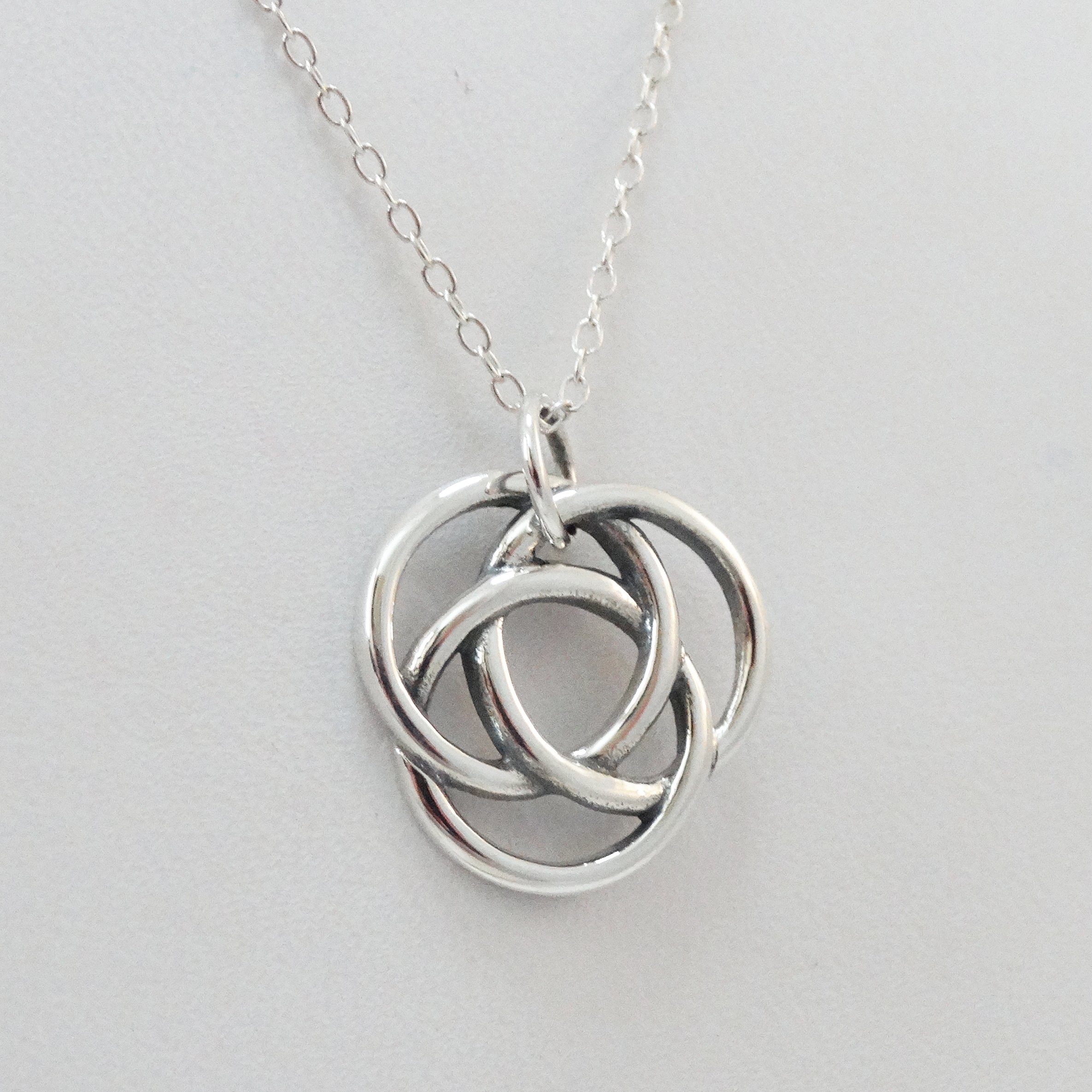 Sterling Silver Celtic Knot Necklace for Women - Elegant Irish Jewelry Gift for Her - Perfect for St. Patrick's Day, Weddings & Special Occasions