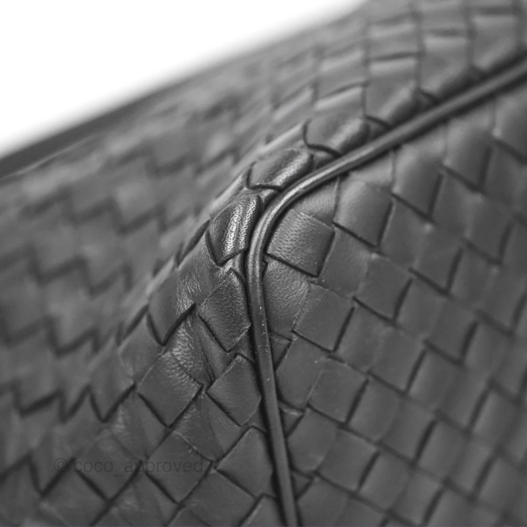Bottega Veneta Black Nappa Intrecciato Leather Shoulder Bag for Women | Luxury Designer Handbag for Work, Travel & Everyday Use