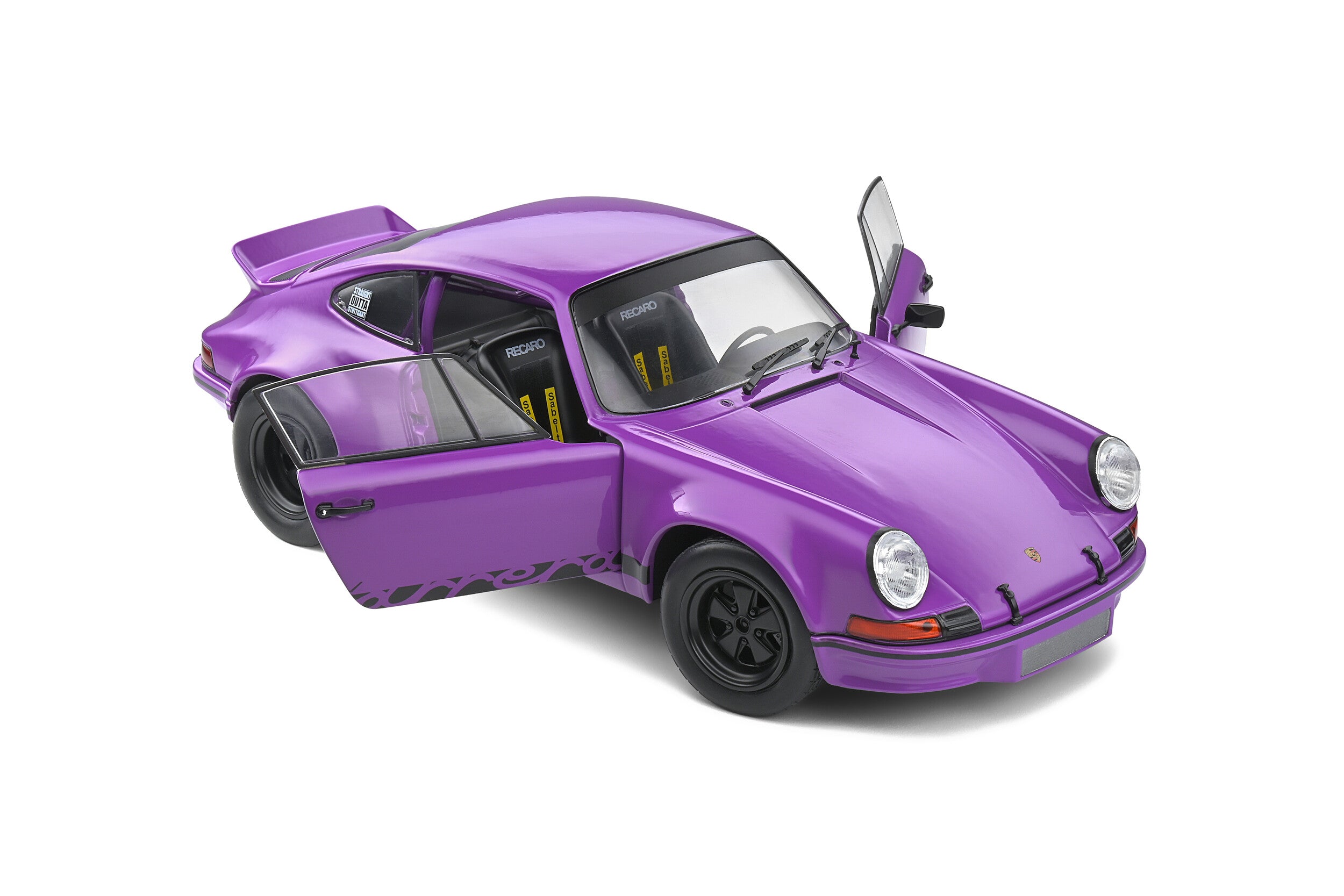 1:18 Solido Porsche 911 RSR Purple Street Fighter Diecast Model Car - 1973 Classic Sports Car Collectible for Display & Racing Enthusiasts - Perfect for Home Office Decor, Car Shows & Gift Giving