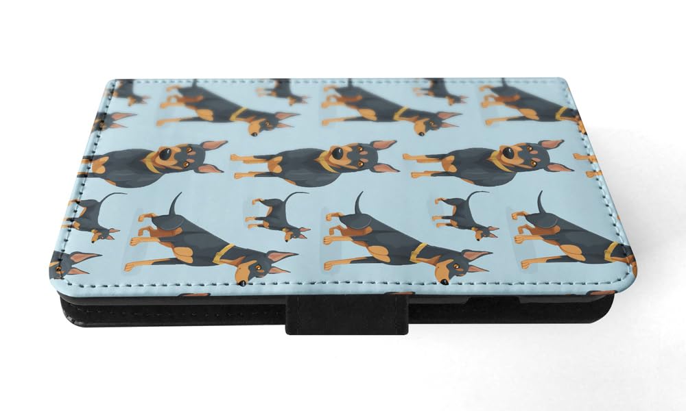 Doberman Pinscher Puppy Dog Pattern Faux Leather Flip Wallet Phone Case for Apple iPhone 14 Plus - Stylish Protective Cover for Everyday Use and Travel