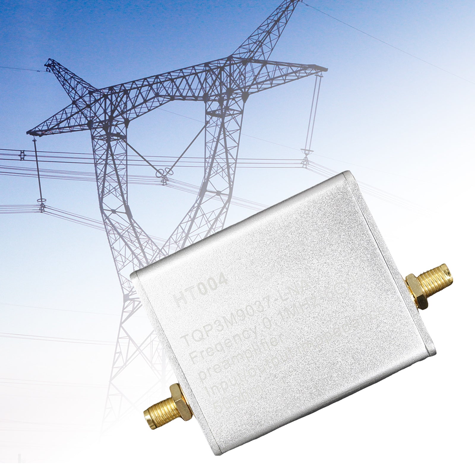 100K-6GHz HT004 Full Band Low Noise Amplifier 20dB High Gain RF Power Preamplifier for Ham Radio, Satellite Communication & Signal Boosting