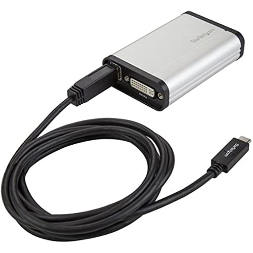 StarTech.com 6 ft. DVI to USB C Video Capture Device - Thunderbolt 3 Compatible Recorder for DVI to USB-C/USB-A - TAA Compliant (USBC2DVCAPRO) - Perfect for Live Streaming, Gaming Capture & Conference Recording