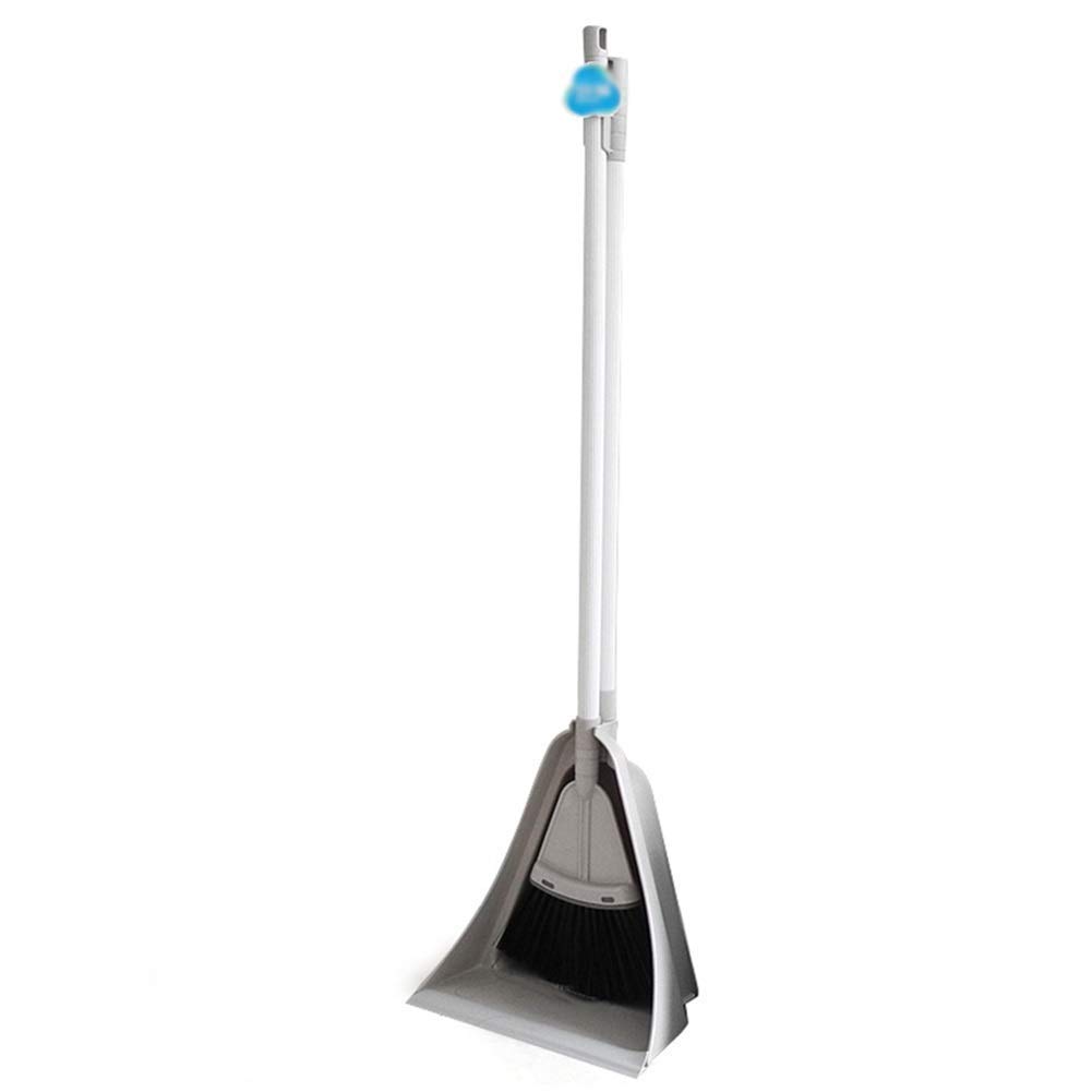 Long Handle Soft Bristle Dustpan and Broom Set - 90x26cm Blue Cleaning Kit for Hardwood Floors, Tile & Indoor Use - Easy Sweeping Dustpan with Soft Brush Head for Home, Kitchen & Office Cleaning
