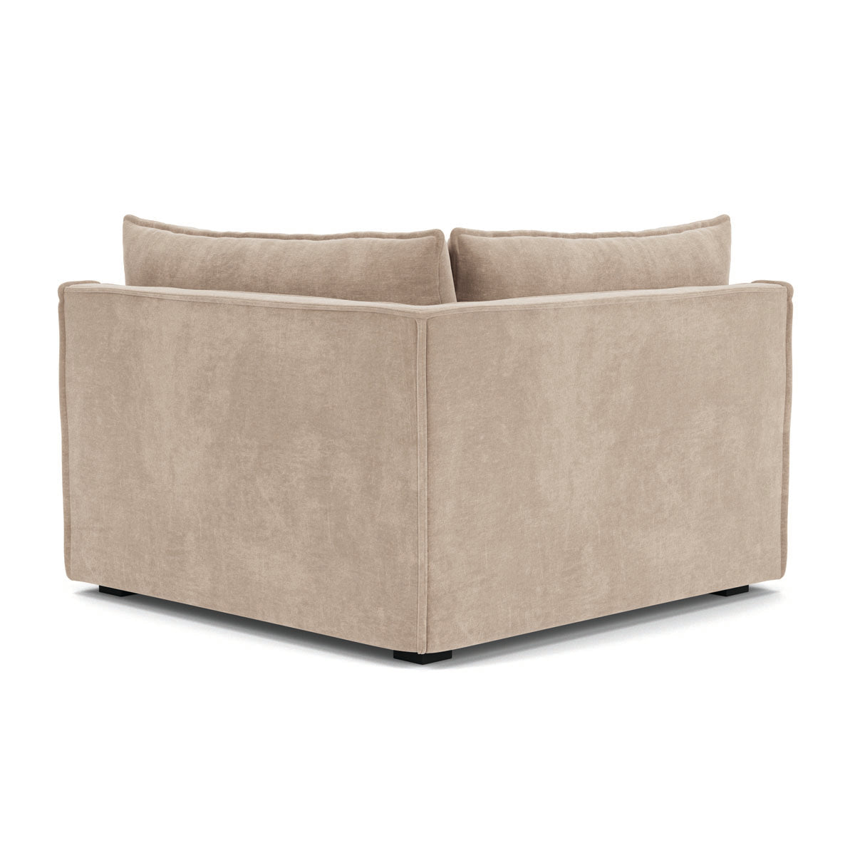 Daphne Fabric 1-Seater Right Corner Modular Sofa - Compact Sectional Couch for Small Spaces, Living Rooms & Apartments