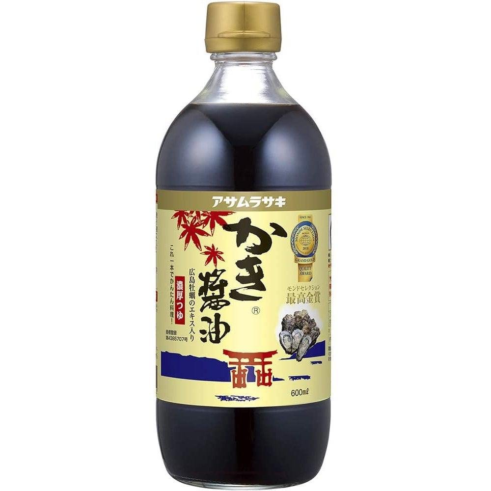 Premium Asamurasaki Kaki Shoyu Natural Oyster Soy Sauce 600ml - Authentic Japanese Flavor for Sushi, Seafood & Asian Cooking