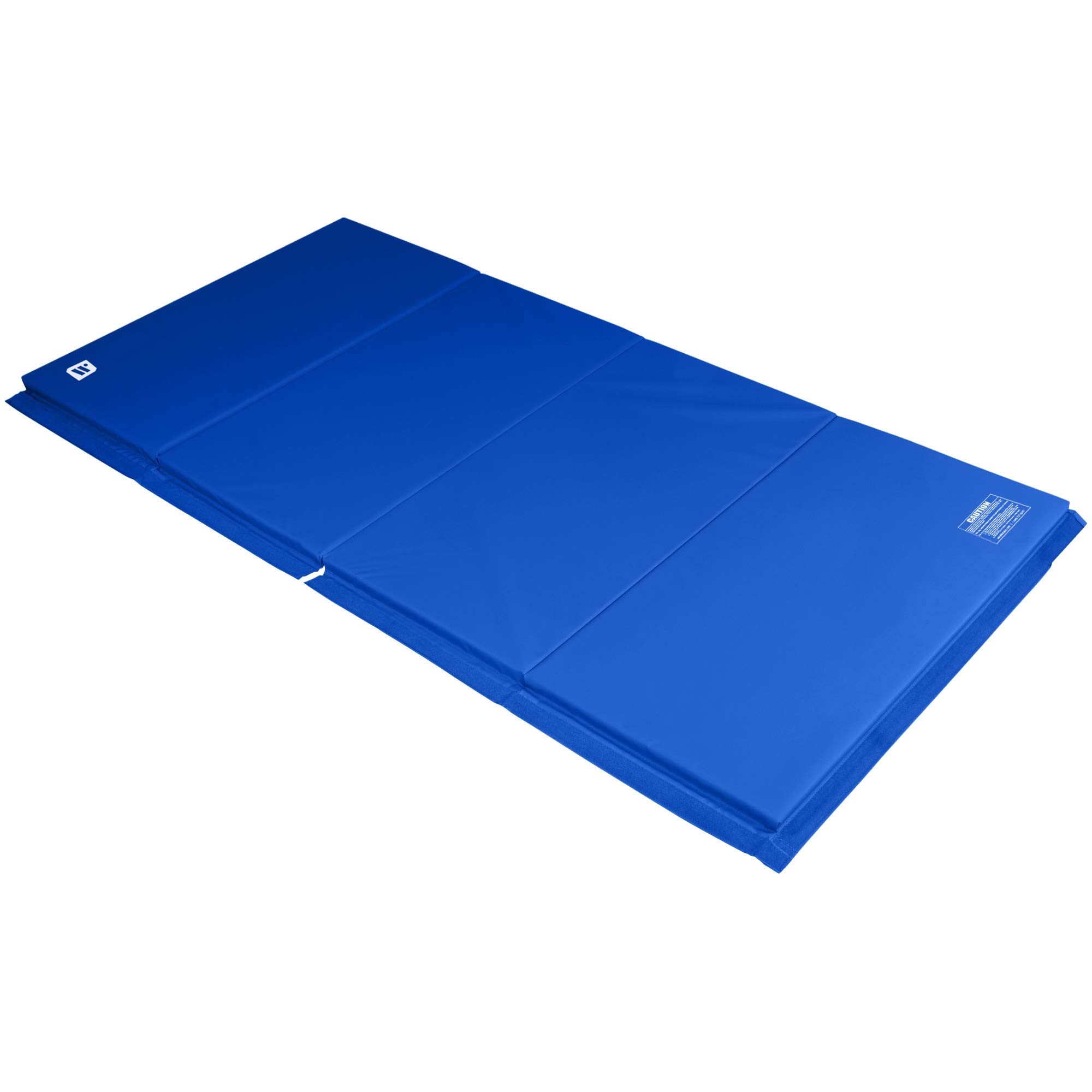 4 ft x 8 ft Gymnastics Mat - Foldable Tumbling Mat with Hook & Loop Fasteners | Portable Exercise Mat for Home Gym, Yoga, Martial Arts & Kids Play Area
