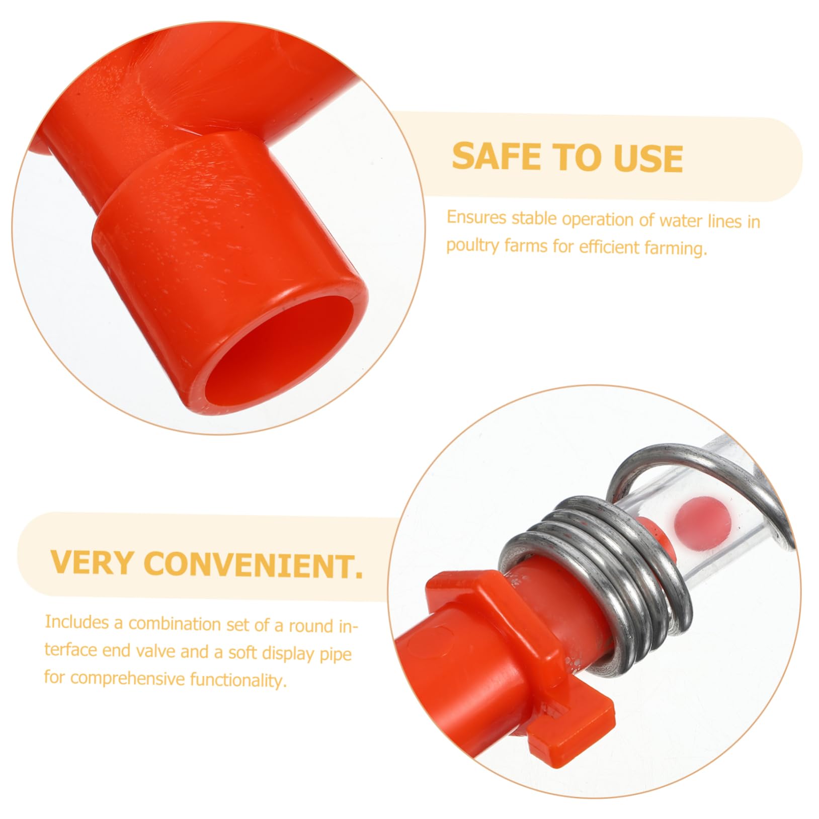KITANDOVE End Valve & Pressure Regulator with Water Level Display - Essential for Coop Farm Water Supply Systems in Poultry Farming