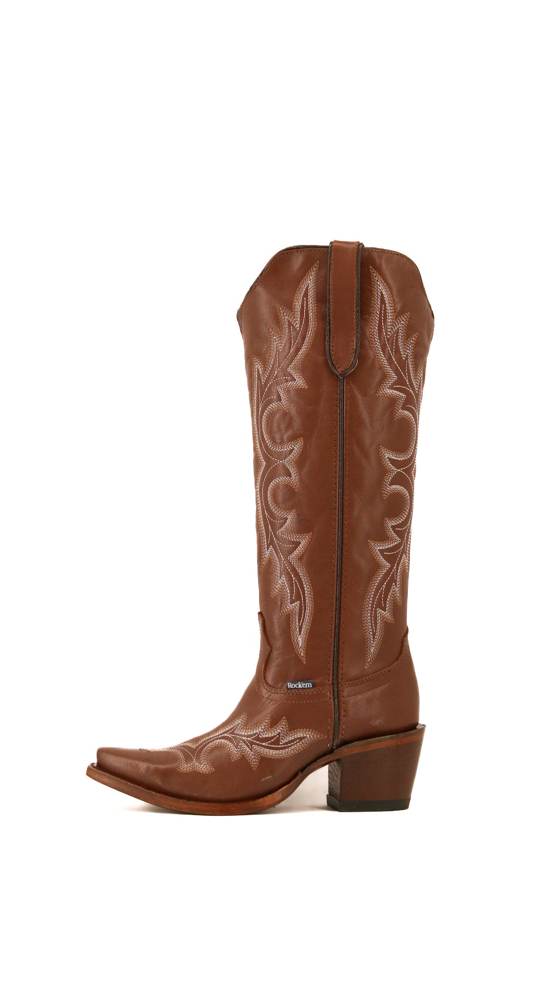 Odette Tall Snip Toe Cowgirl Boots for Women - Western Riding Boots with Pointed Toe & Stacked Heel | Perfect for Country Dancing, Rodeo Events & Fashion Outfits