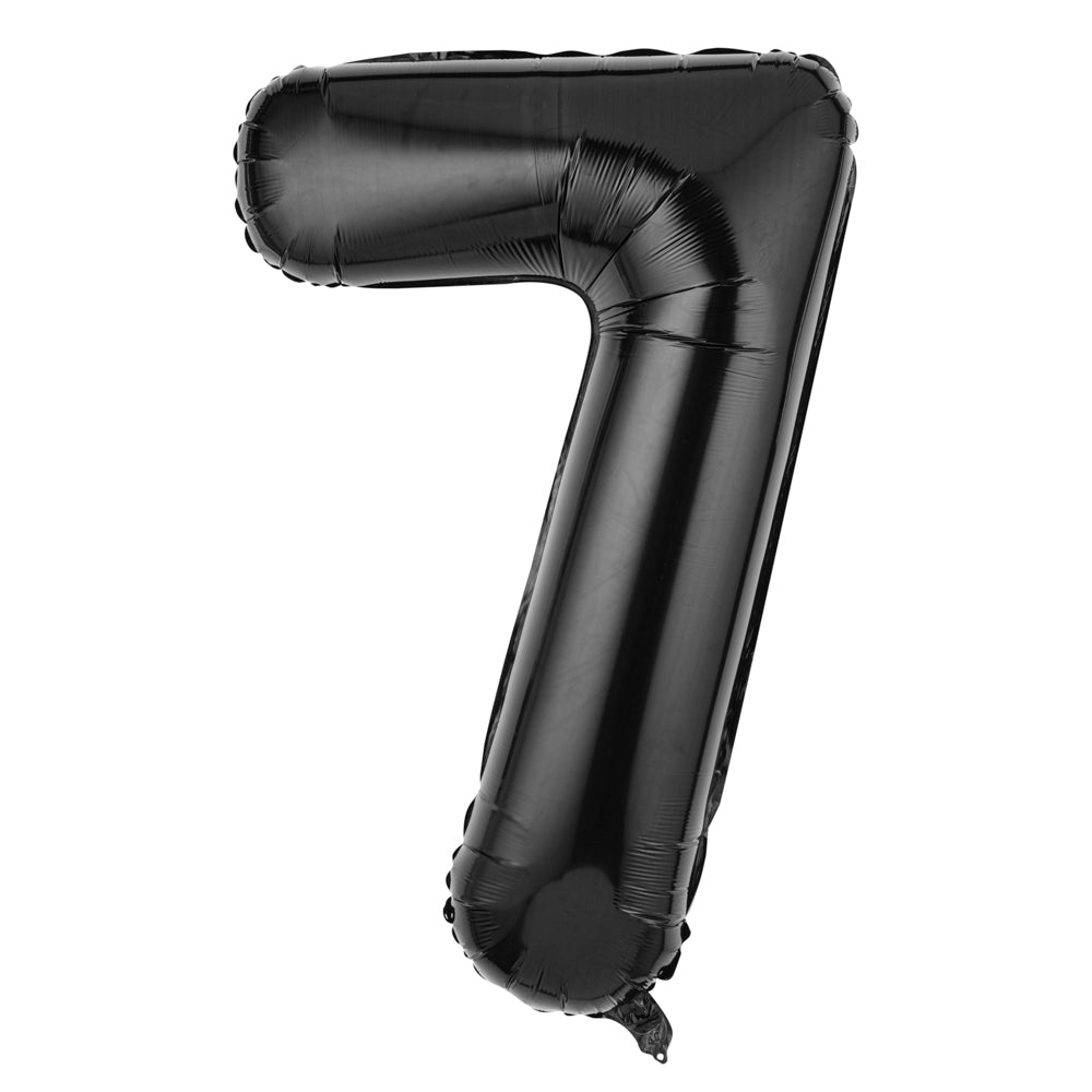 Balloonify Black Mylar Number 7 Balloon - 40 Inch Large Foil Balloon for Birthday Party Decorations (1 Count Box) - Perfect for Birthday Parties, Anniversaries & Special Events