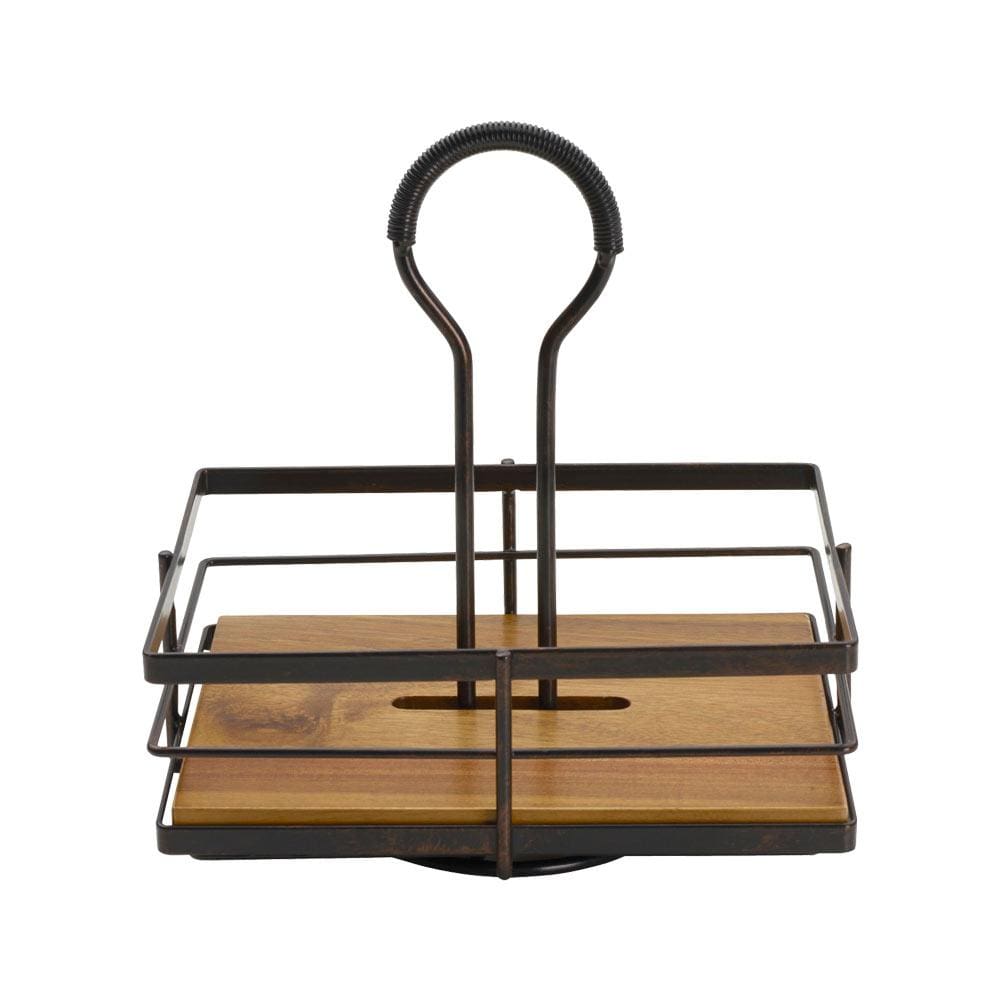 Nova Rotating Condiment Caddy - 360° Spinning Spice Organizer for Kitchen Countertop | Perfect for Salt, Pepper, Oil & Vinegar Storage | Space-Saving Condiment Holder for Dining Table & Pantry Organization