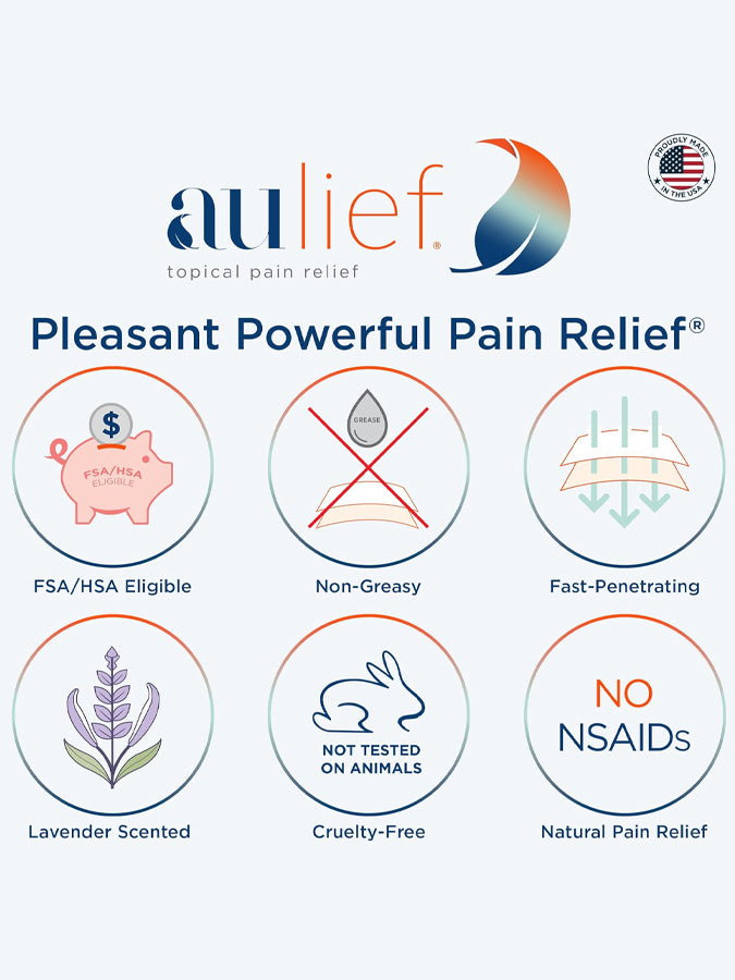 Aulief (Formerly China Gel) 4oz Pain Relief Gel - Natural Muscle & Joint Pain Relief Cream for Arthritis, Back Pain & Sore Muscles - Perfect for Athletes, Office Workers & Seniors
