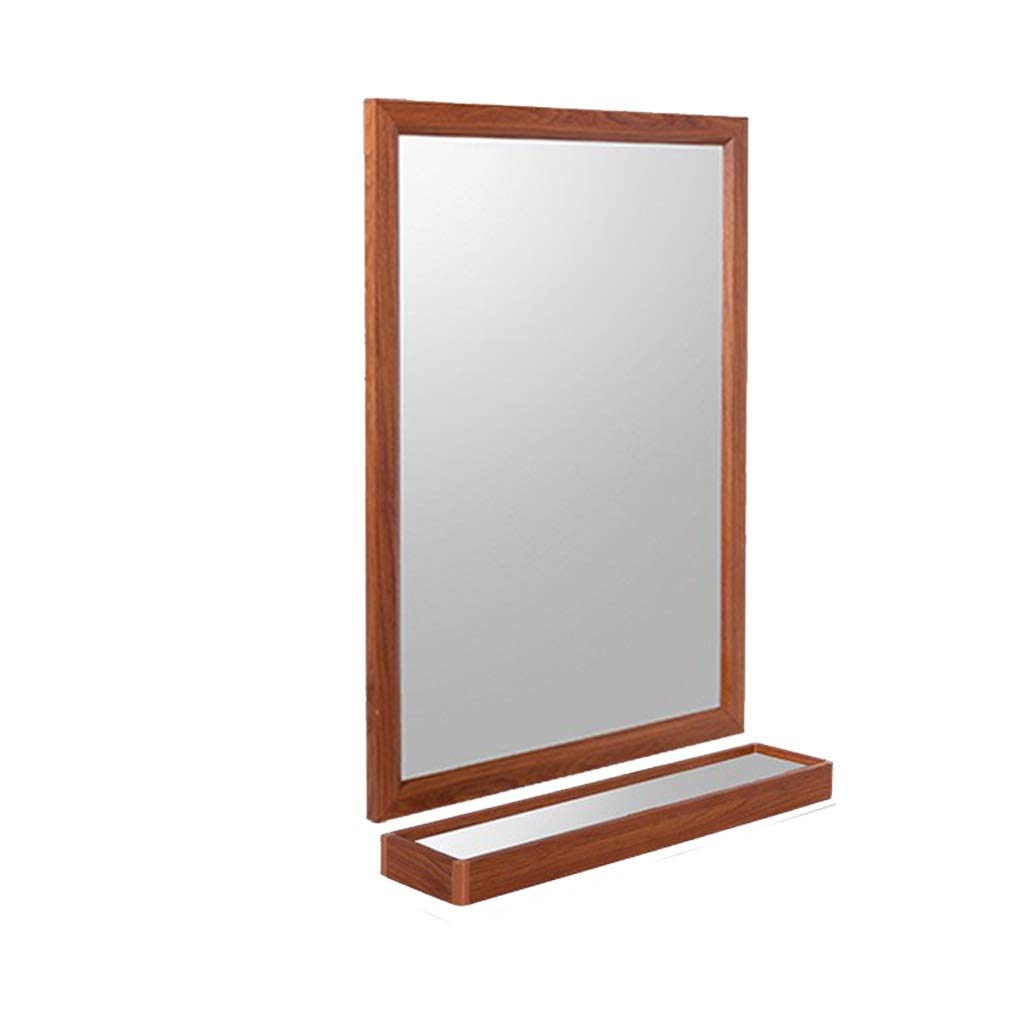 Wall Mounted Bathroom Mirror with Shelf - HD Anti-Fog Vanity Mirror for Makeup & Shaving, Modern Luxury Decor (Yellow) | Perfect for Small Bathrooms, Dressing Rooms & Vanity Areas