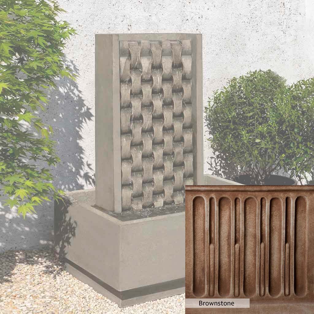 Campania International M Weave Outdoor Garden Fountain - Classic Woven Design for Patio, Yard, and Landscape Decor - Perfect for Relaxing Garden Ambiance
