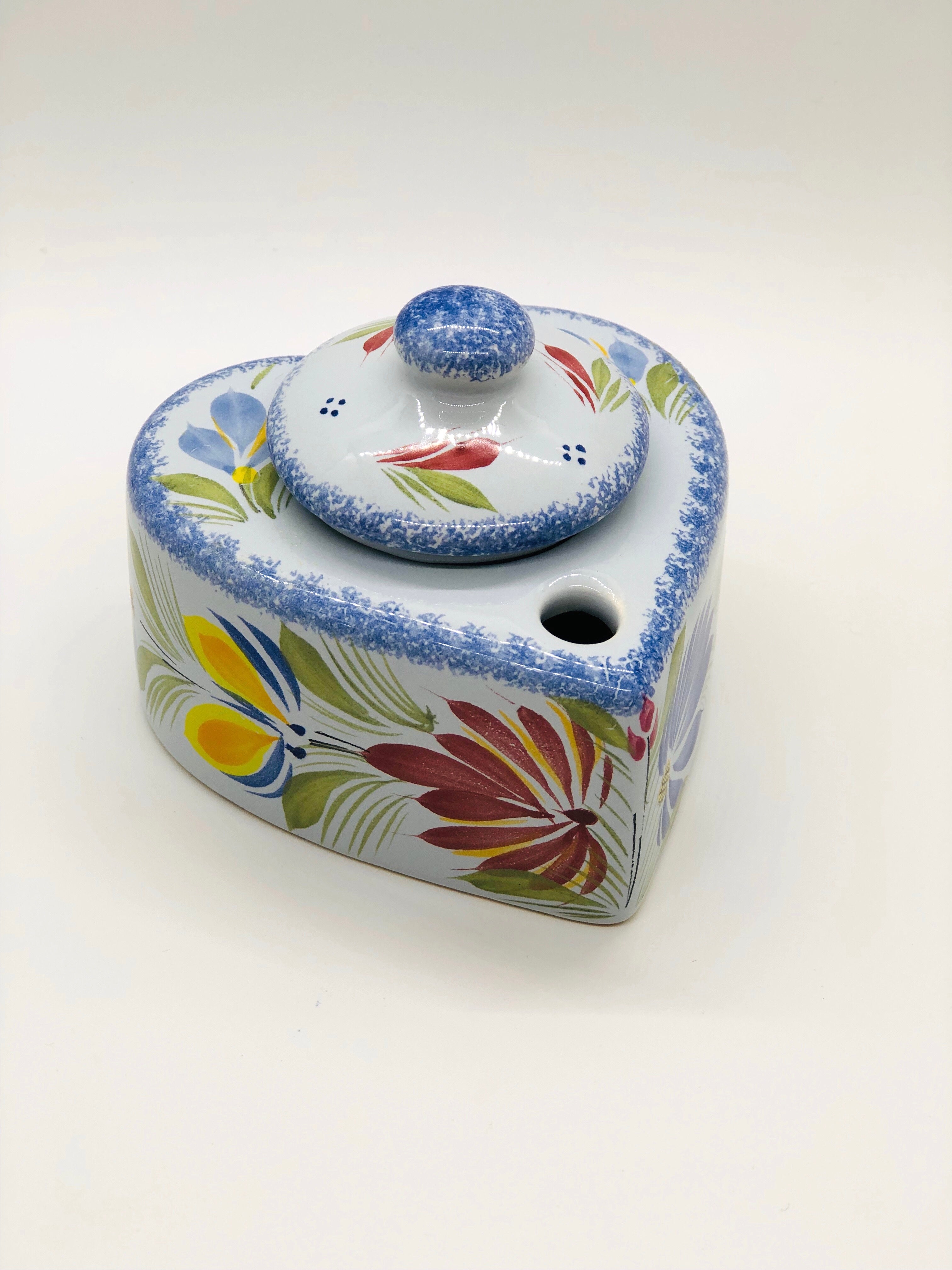 Exquisite French Faience Inkwells for J Herbin Fountain Pens - Perfect for Calligraphy, Letter Writing & Office Decor