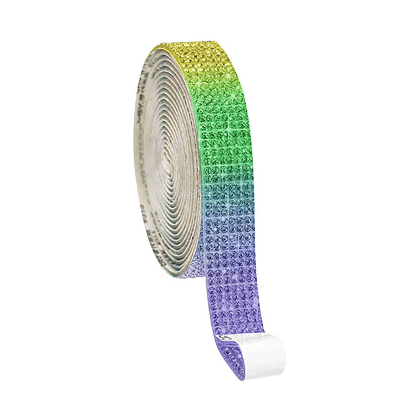 Self Adhesive Rhinestone Strips - 2mm Sparkling Diamond Bling Crystal Ribbon for DIY Crafts, Jewelry Making, Car & Phone Decoration | Christmas Decor, Gift Wrapping & Nail Art | Colorful Rhinestone Sticker Roll