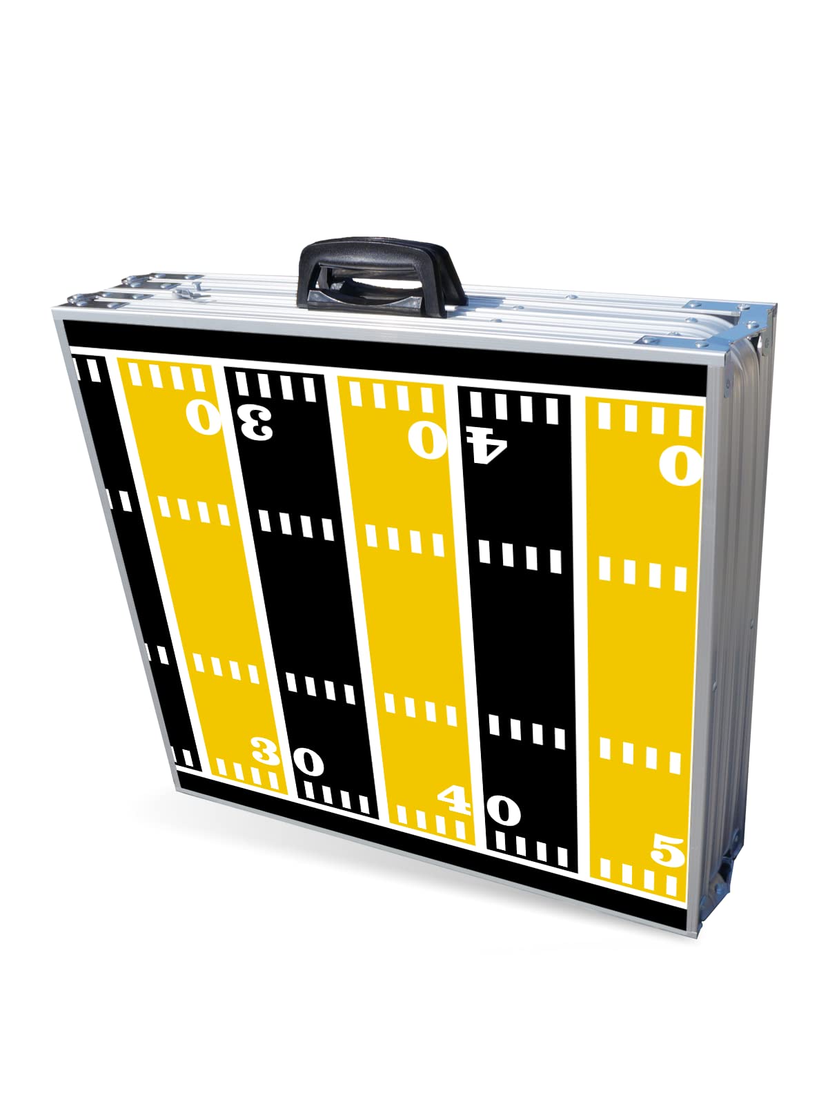 8-Foot Folding Portable Beer Pong Table with LED Lights & Cup Holders - Pittsburgh Steelers Football Field Design - Perfect for Tailgating, Parties & Outdoor Games