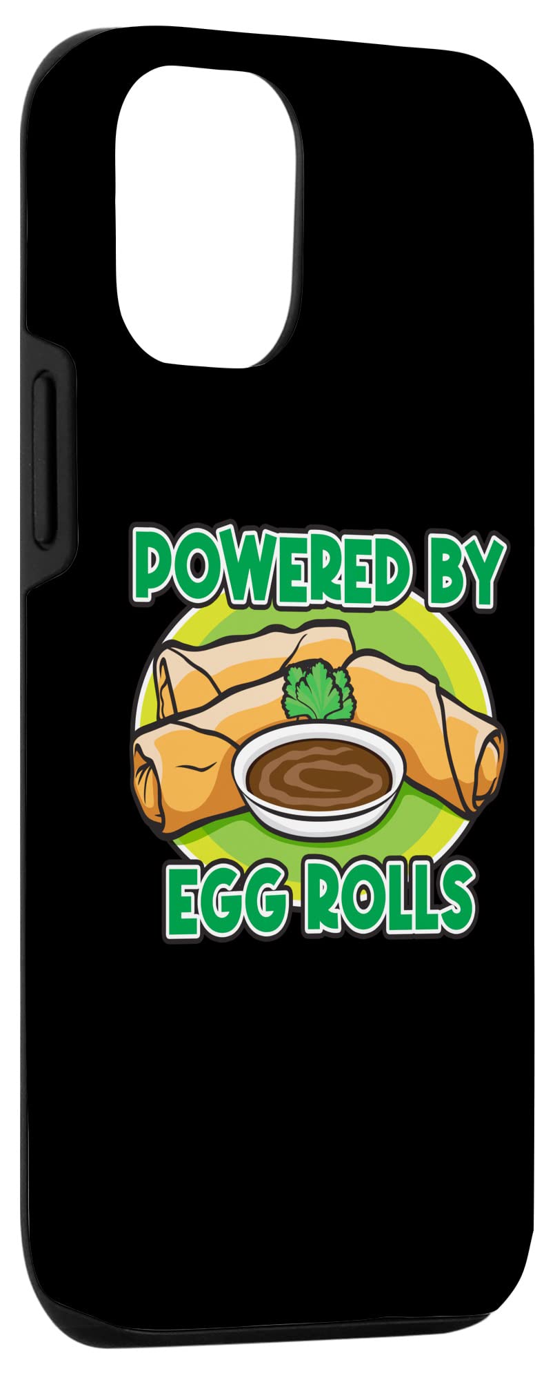 iPhone 12/12 Pro Case with Egg Roll Design - Cute Chinese Food Themed Phone Cover for Protection | Perfect Gift for Food Lovers & Asian Culture Enthusiasts | Use at Home, Office or While Traveling