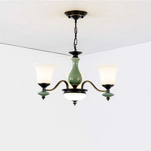 Modern LED Chandelier - 3/6/8/10 Head European Iron Art Ceiling Light with White Glass Shade | Retro Simple Living Room & Restaurant Decoration Lighting | Perfect for Dining Rooms, Bedrooms, and Luxury Interior Design