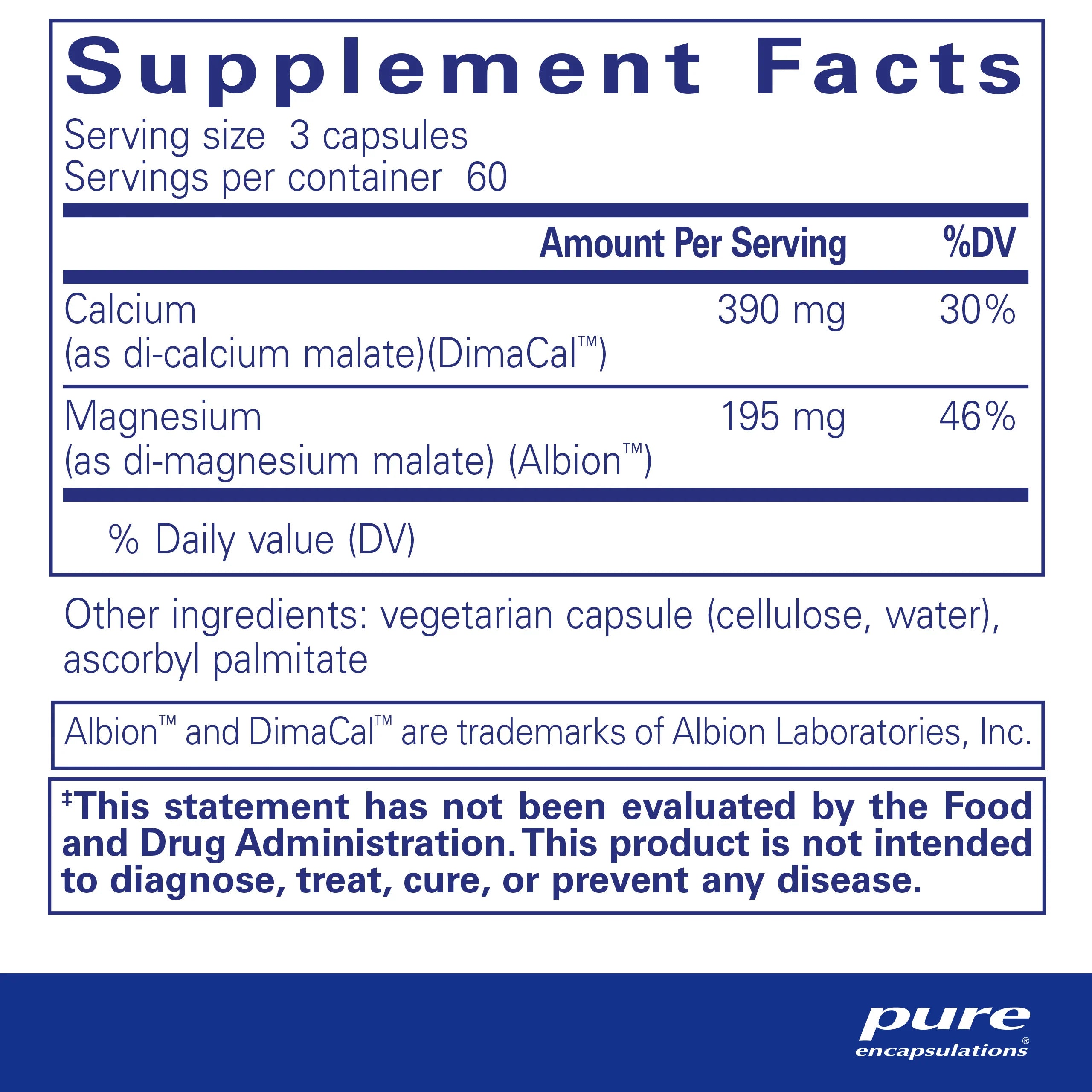 Best 2:1 Calcium Magnesium Malate Supplement for Bone Health & Muscle Support - Ideal for Active Lifestyles & Stress Relief